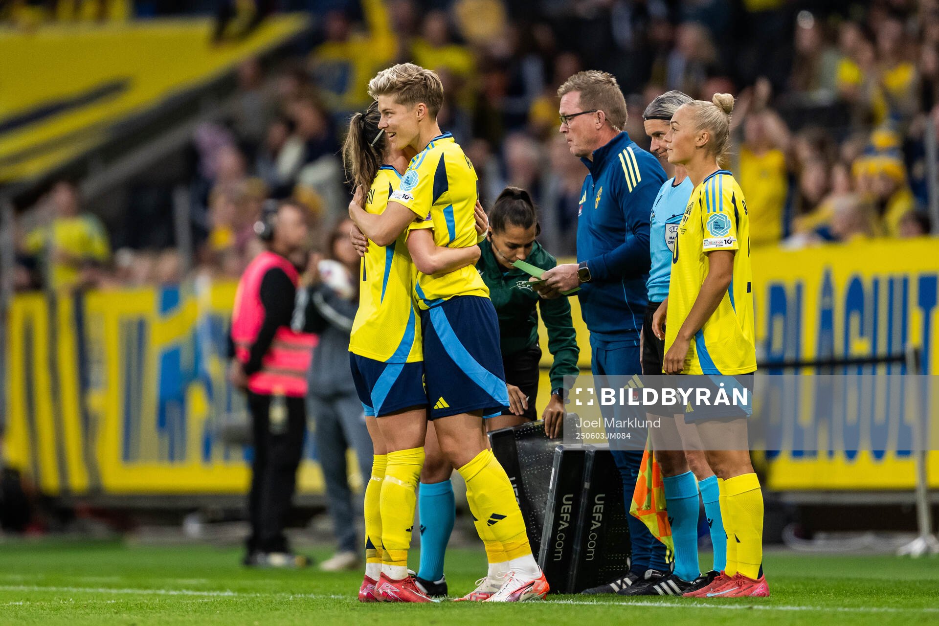 Kosovare Asllani is substituted off for Lina Hurtig of