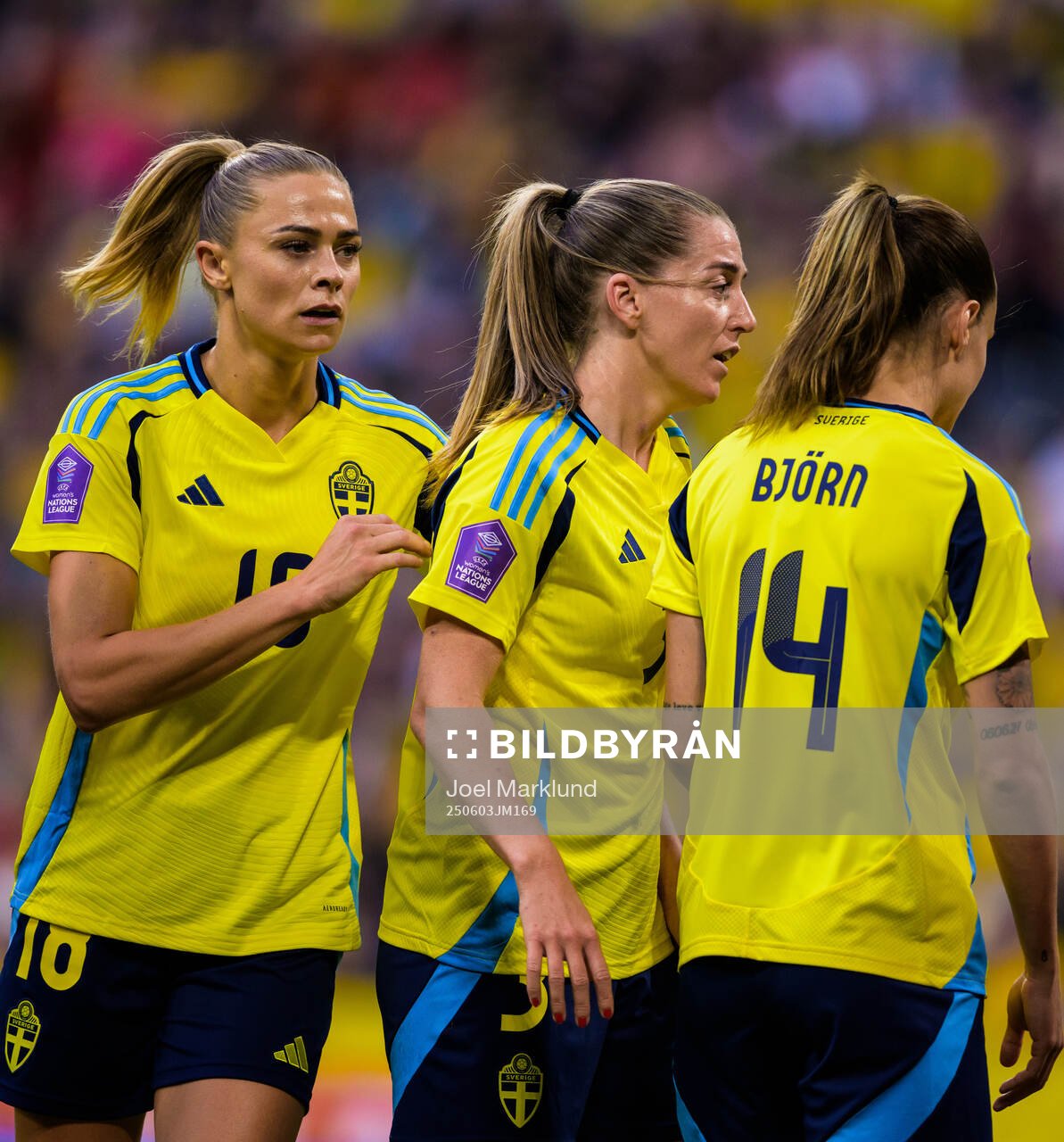 Fridolina Rolfö, Linda Sembrant and Nathalie Björn of