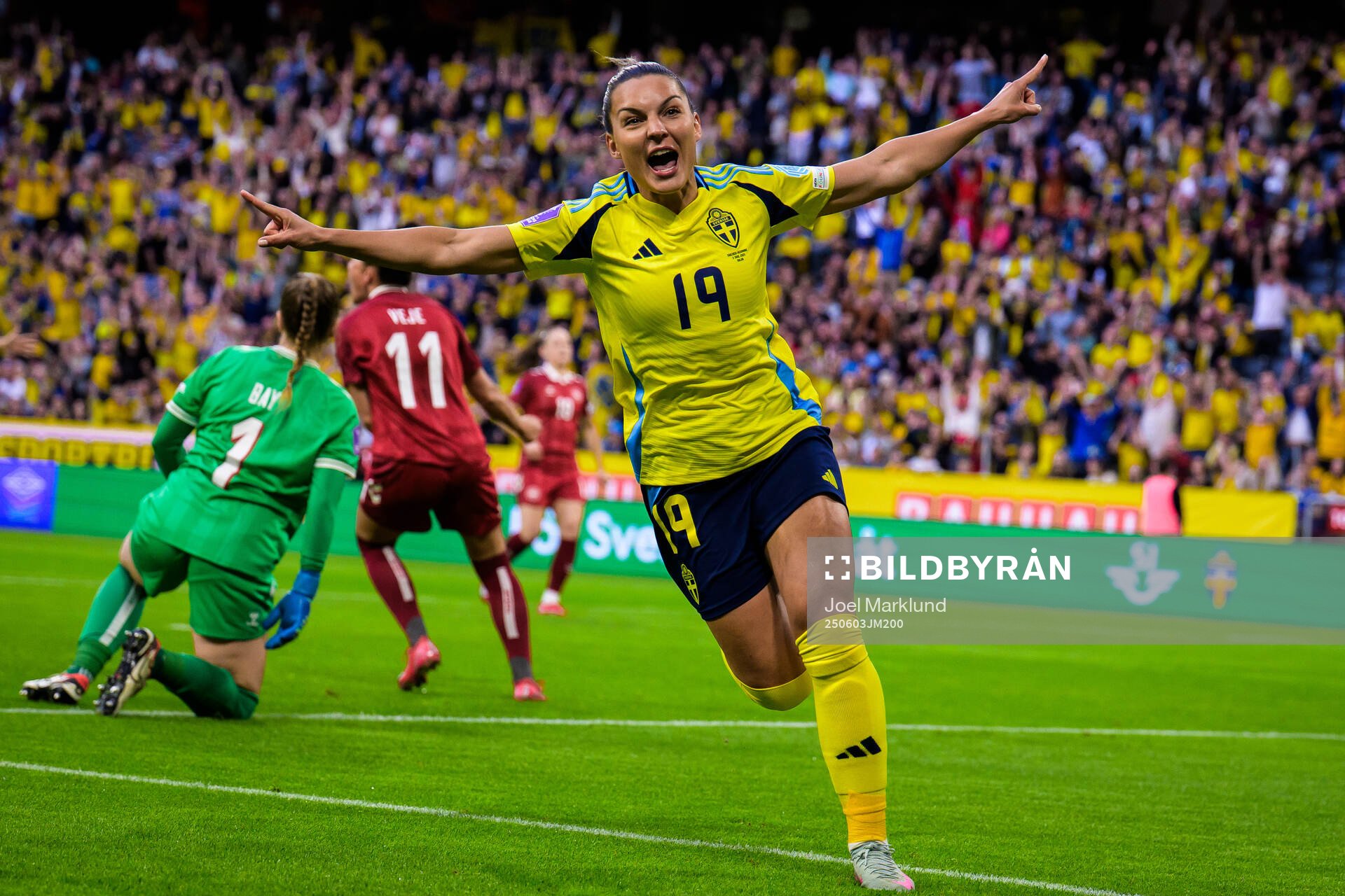 Johanna Rytting Kaneryd of Sweden celebrates