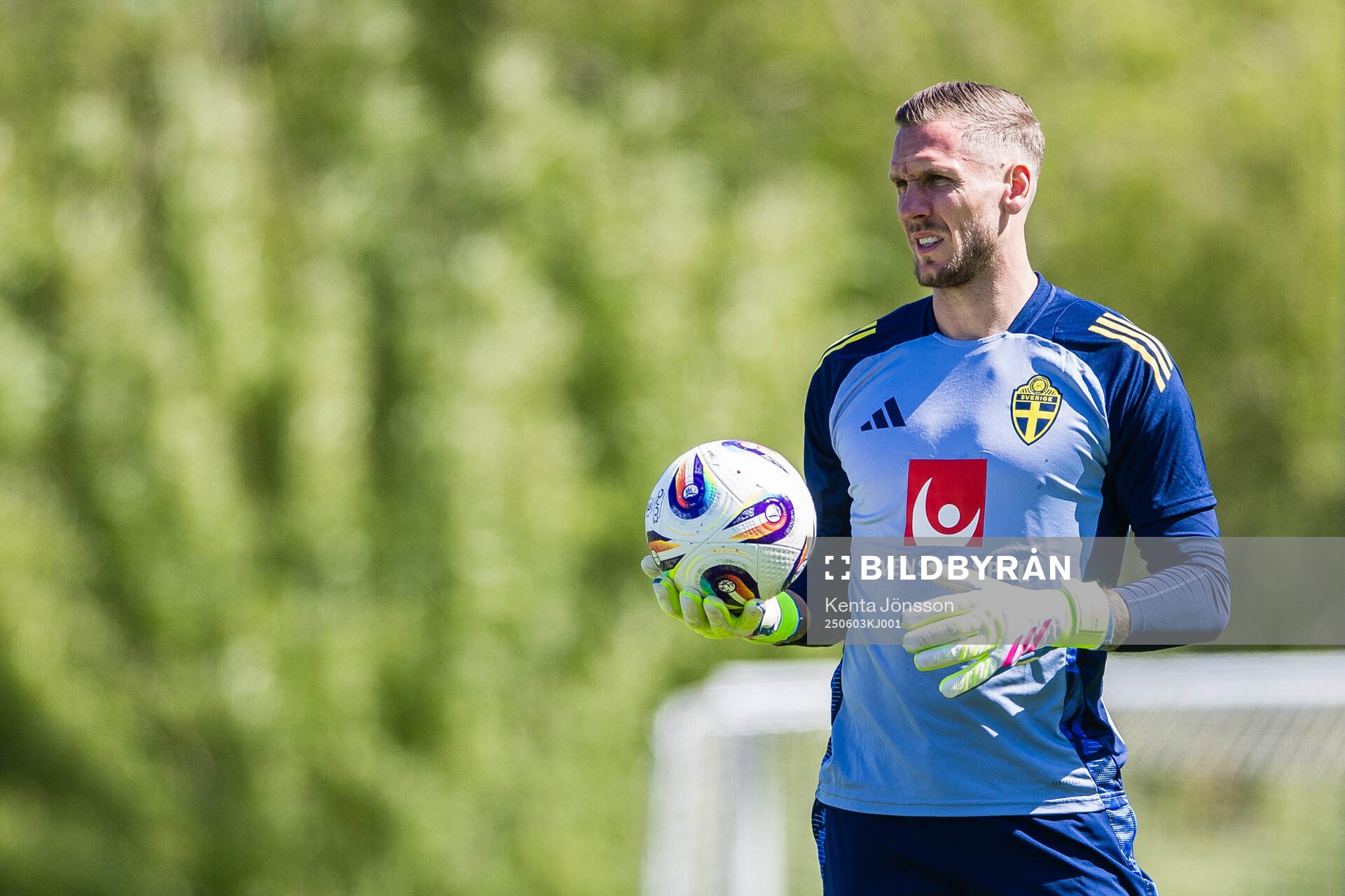 Goalkeeper Robin Olsen of the Swedish men's national
