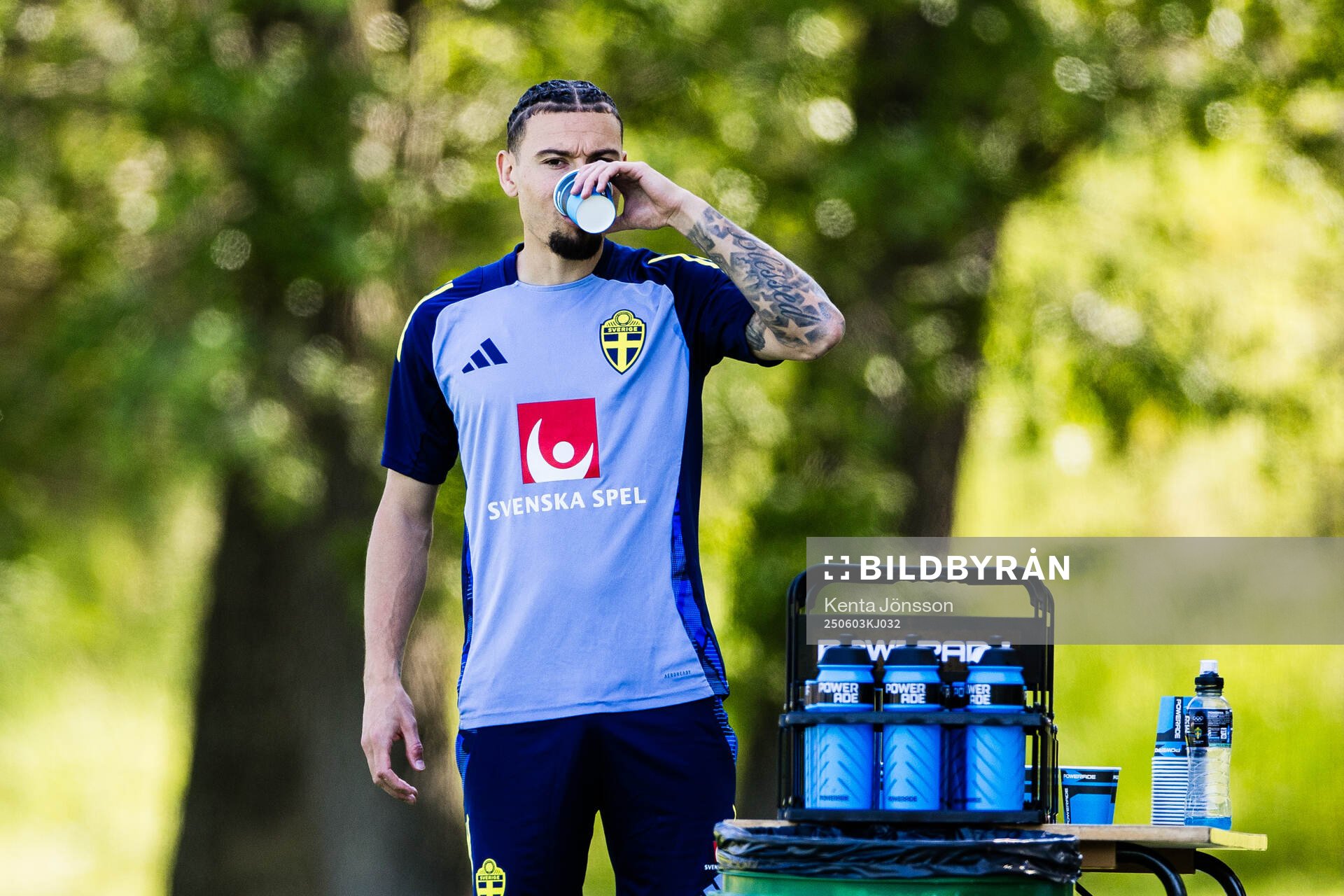 Jordan Larsson of the Swedish men's national football team