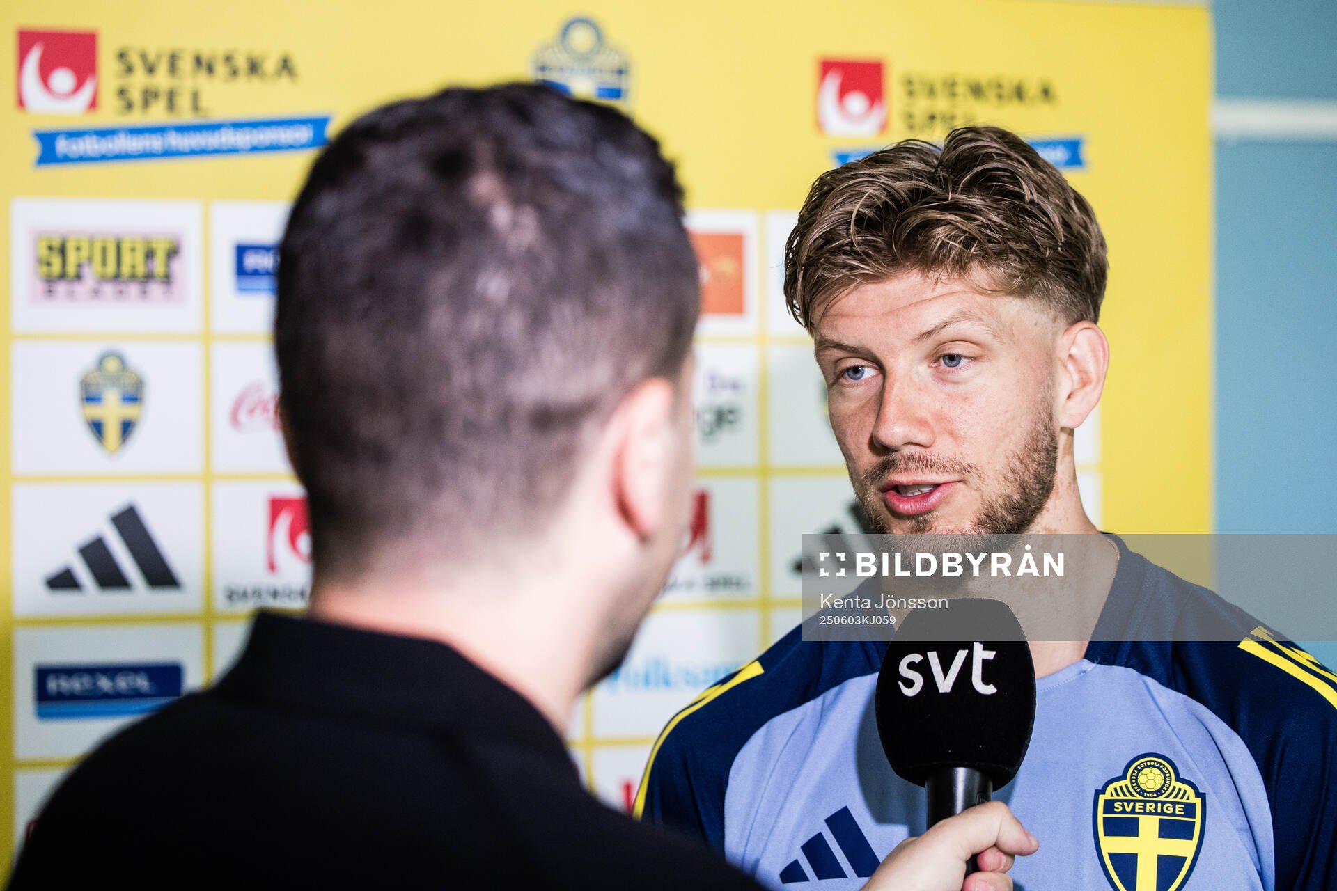 Anton Saletros of the Swedish men's national football team