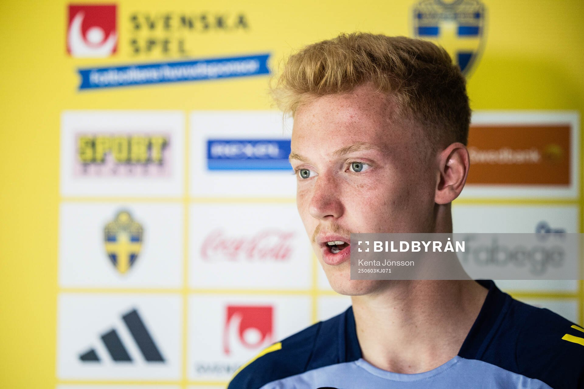 Hugo Larsson of the Swedish men's national football team in