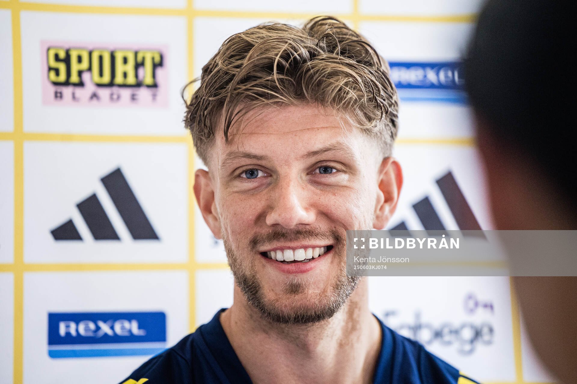 Anton Saletros of the Swedish men's national football team