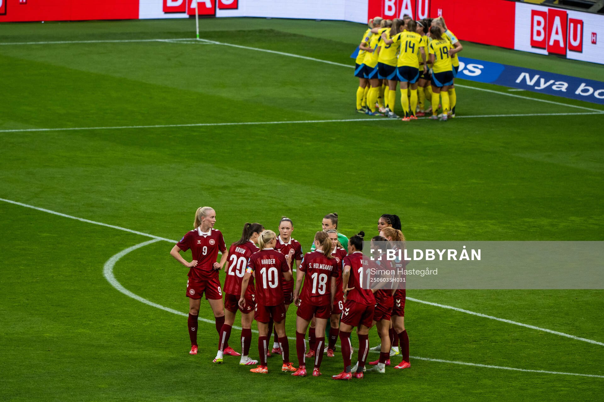 Players of Denmark look dejected