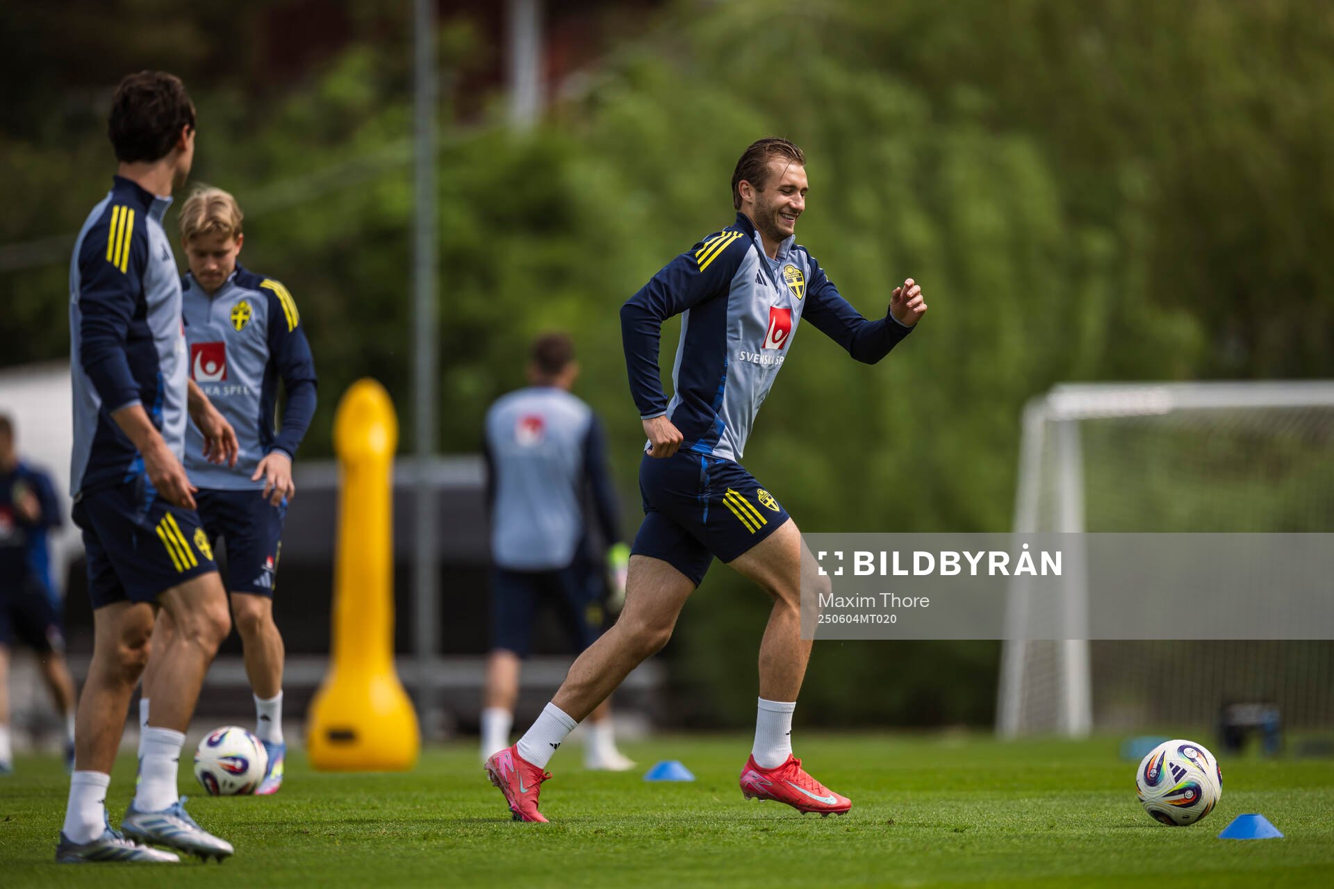 Benjamin Nygren of the Swedish national football team at a