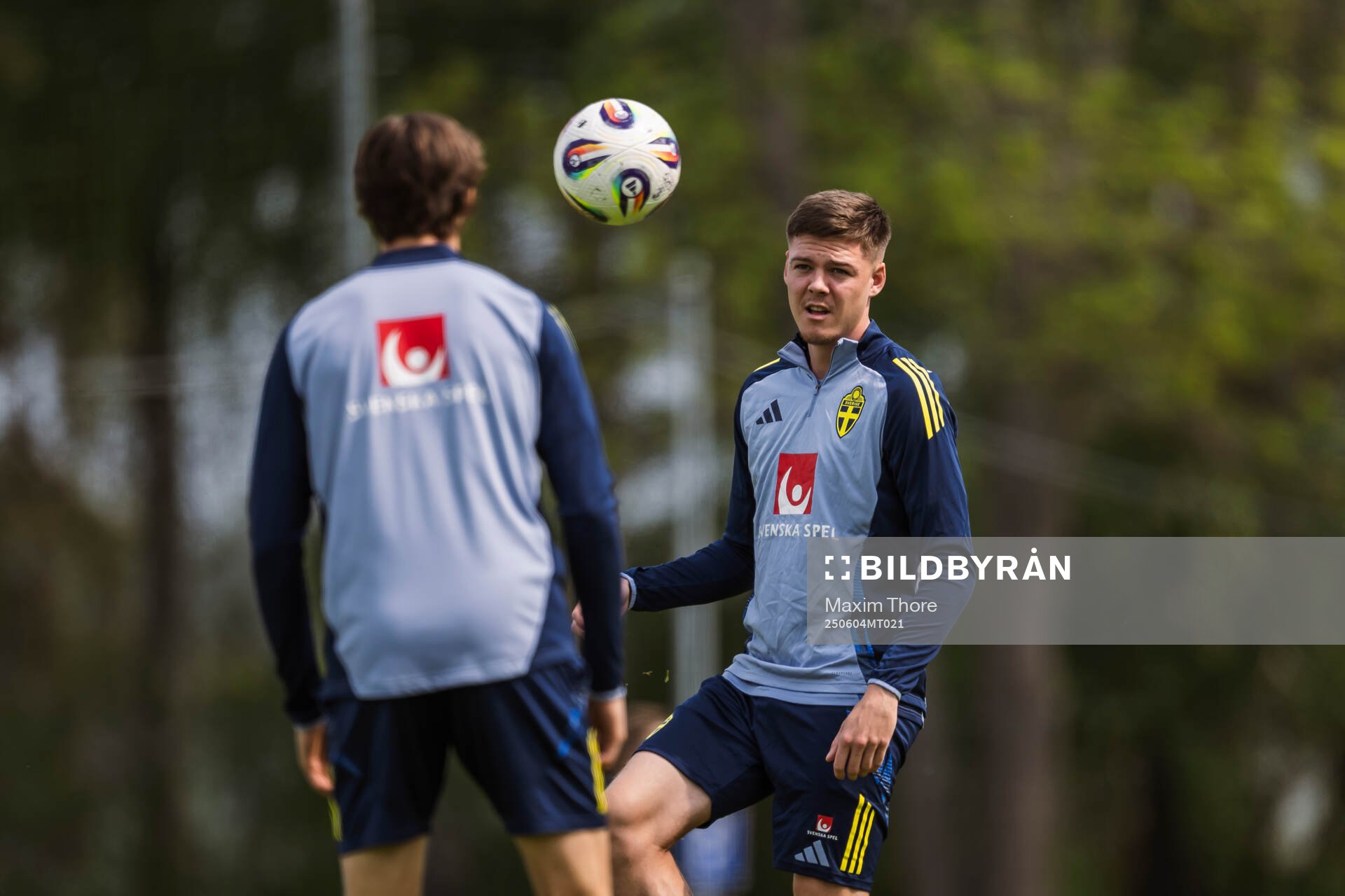 Emil Holm of the Swedish national football team at a