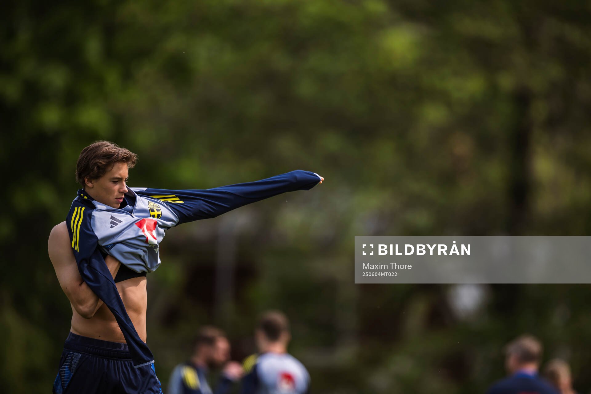 John Mellberg of the Swedish national football team at a