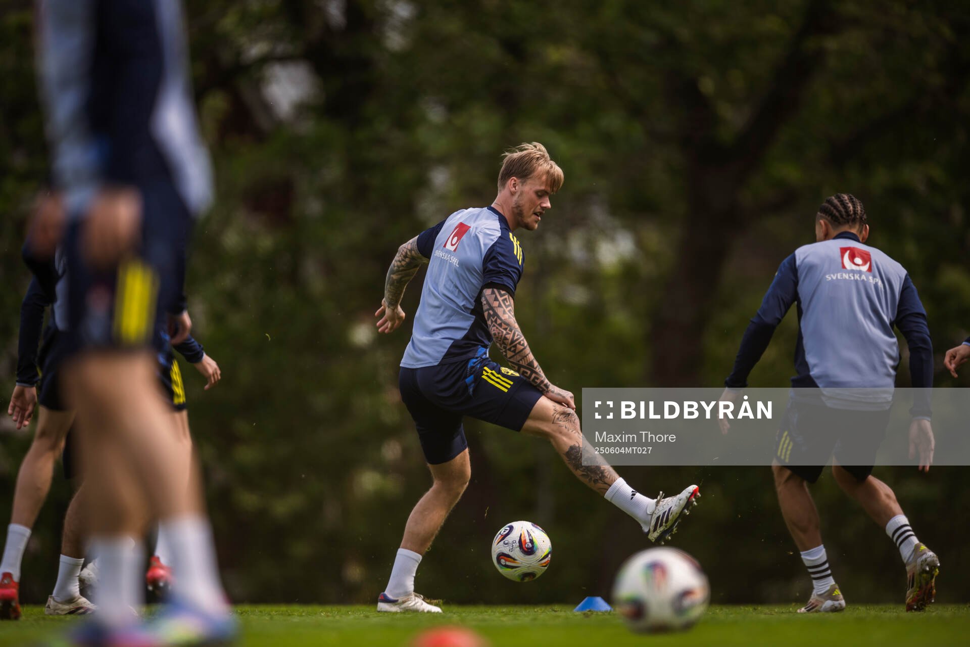 Victor Eriksson of the Swedish national football team at a