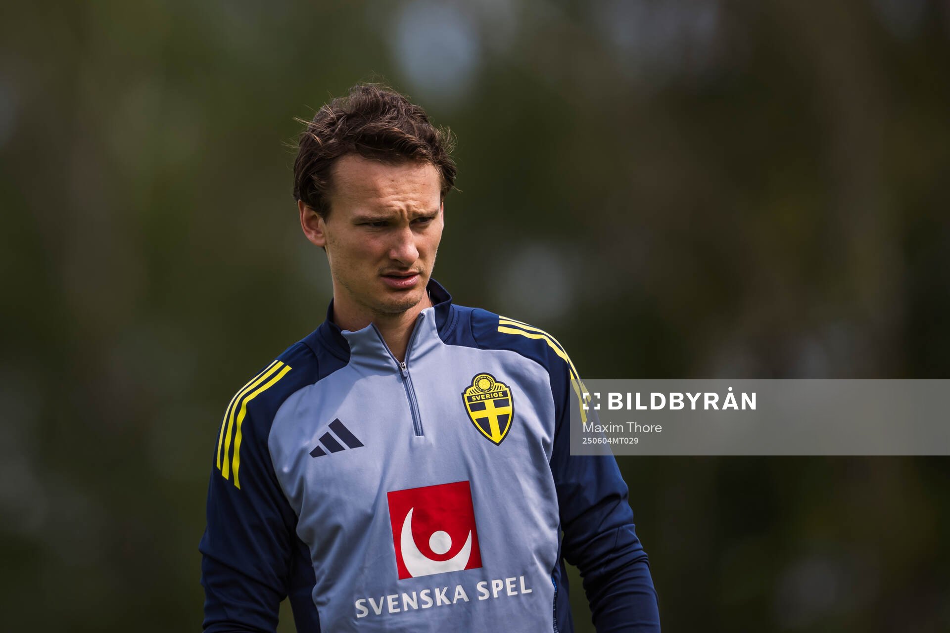 Hjalmar Ekdal of the Swedish national football team at a