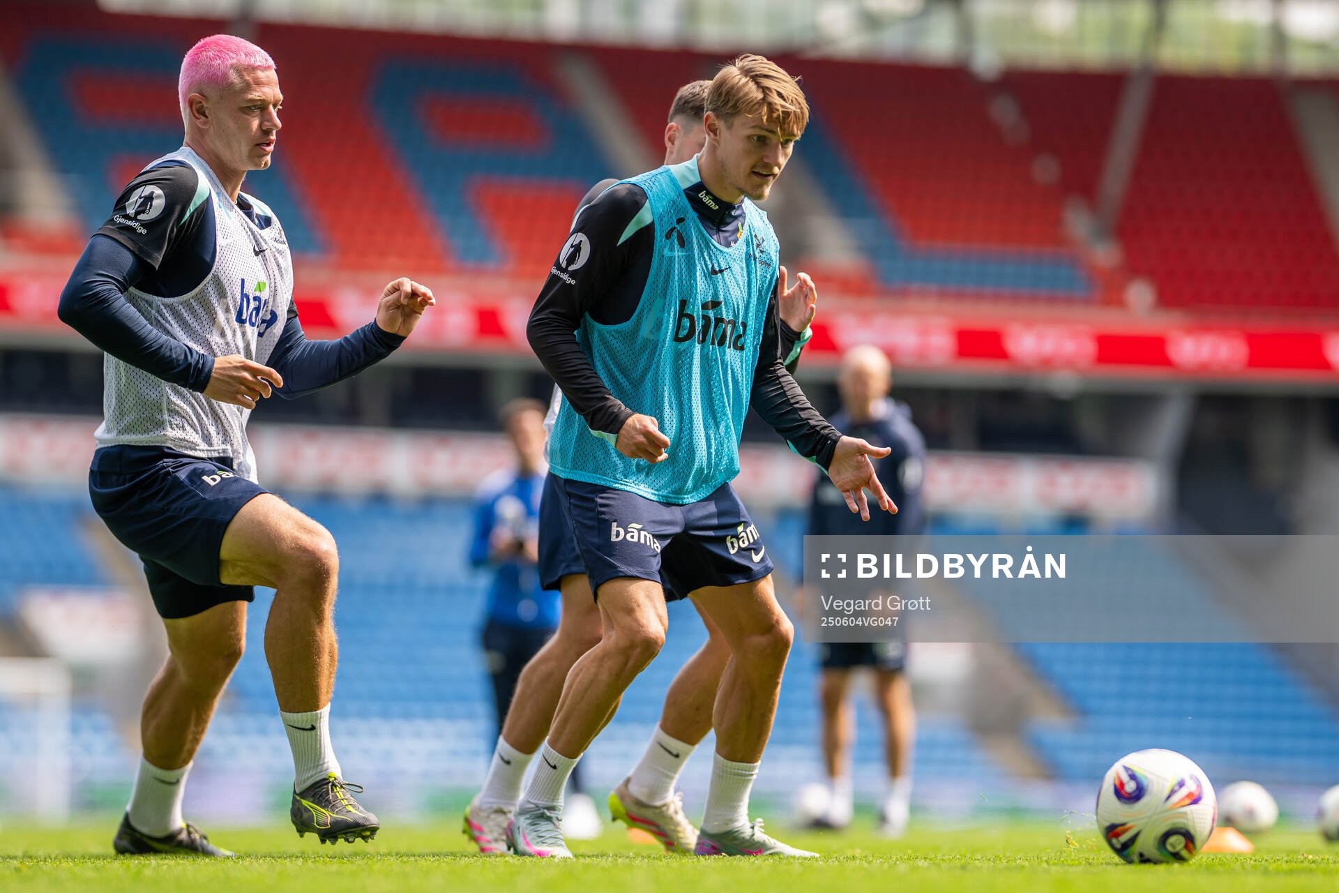 Julian Ryerson and Martin Ødegaard of the Norwegian