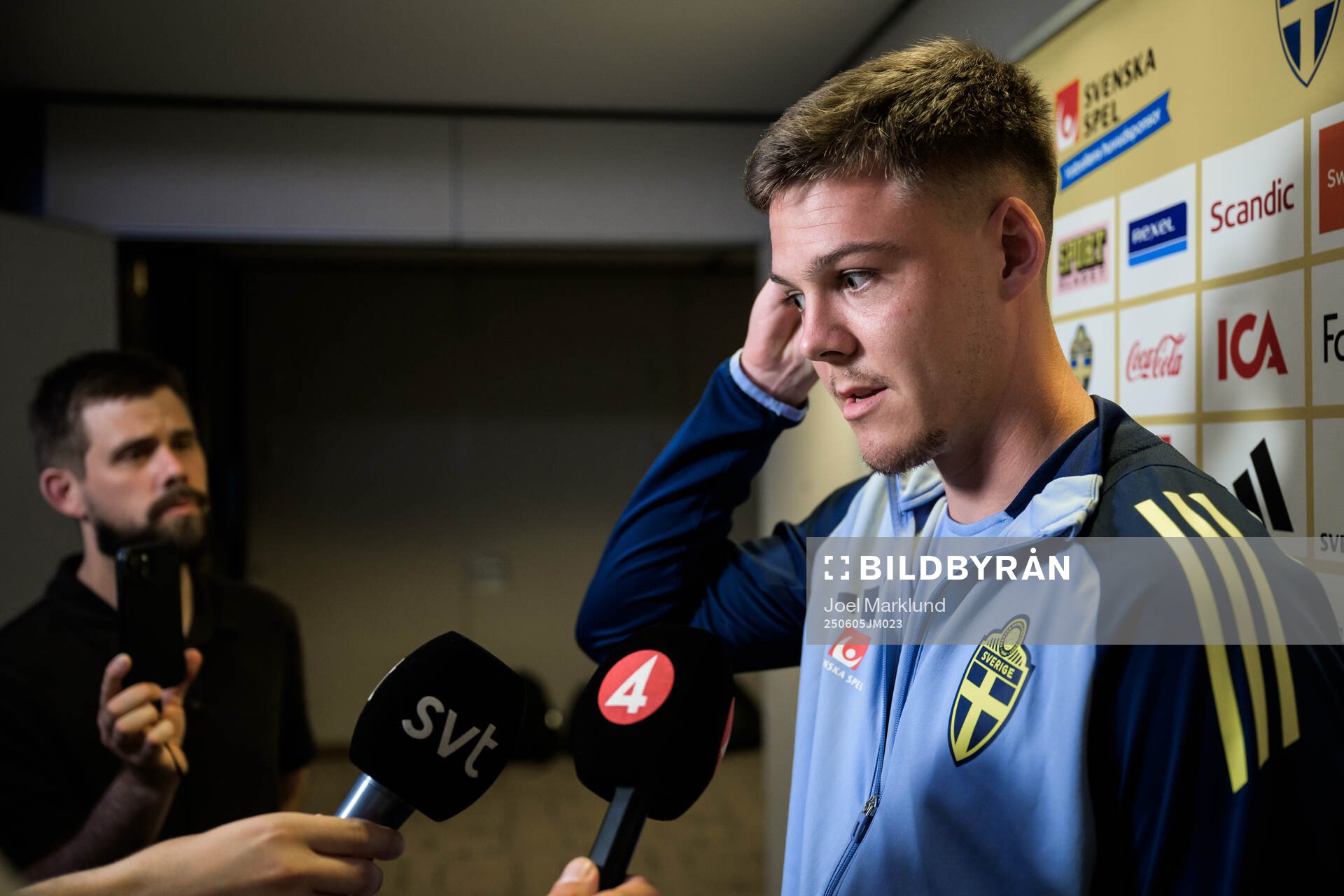 Emil Holm of the Swedish national football team