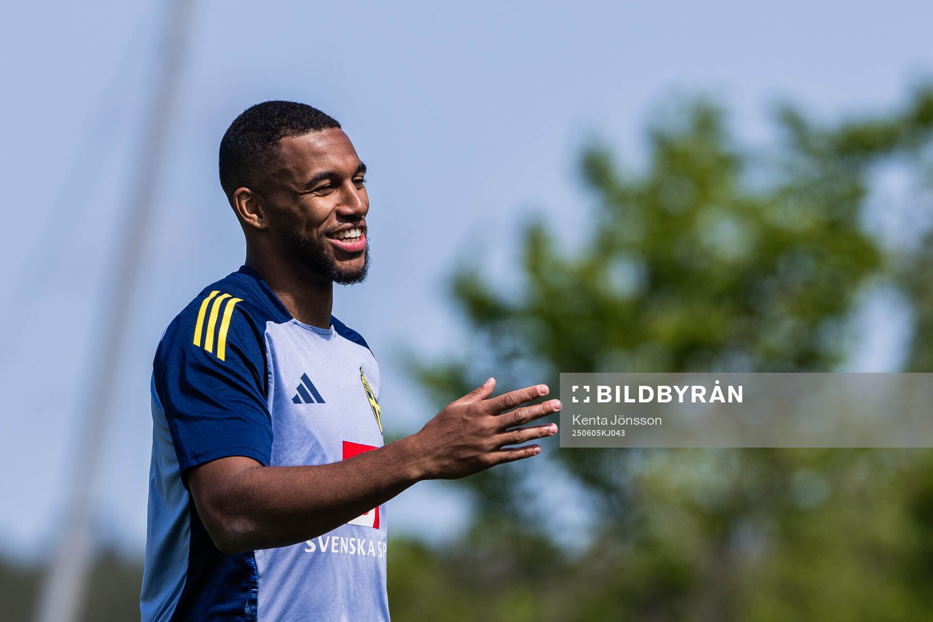 Isak Hien of the Swedish men's national football team