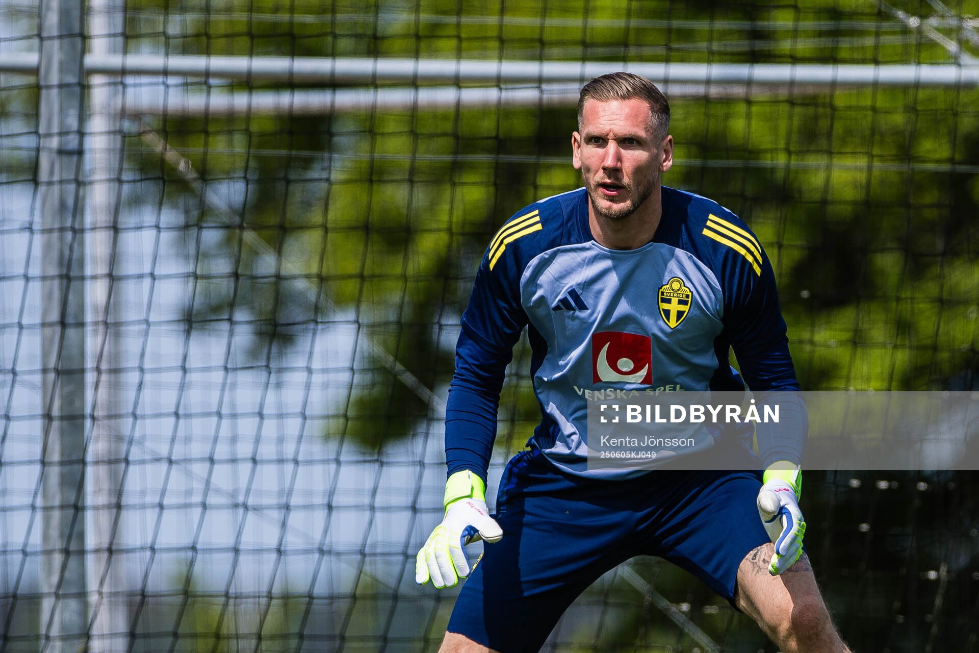 Goalkeeper Robin Olsen of the Swedish men's national