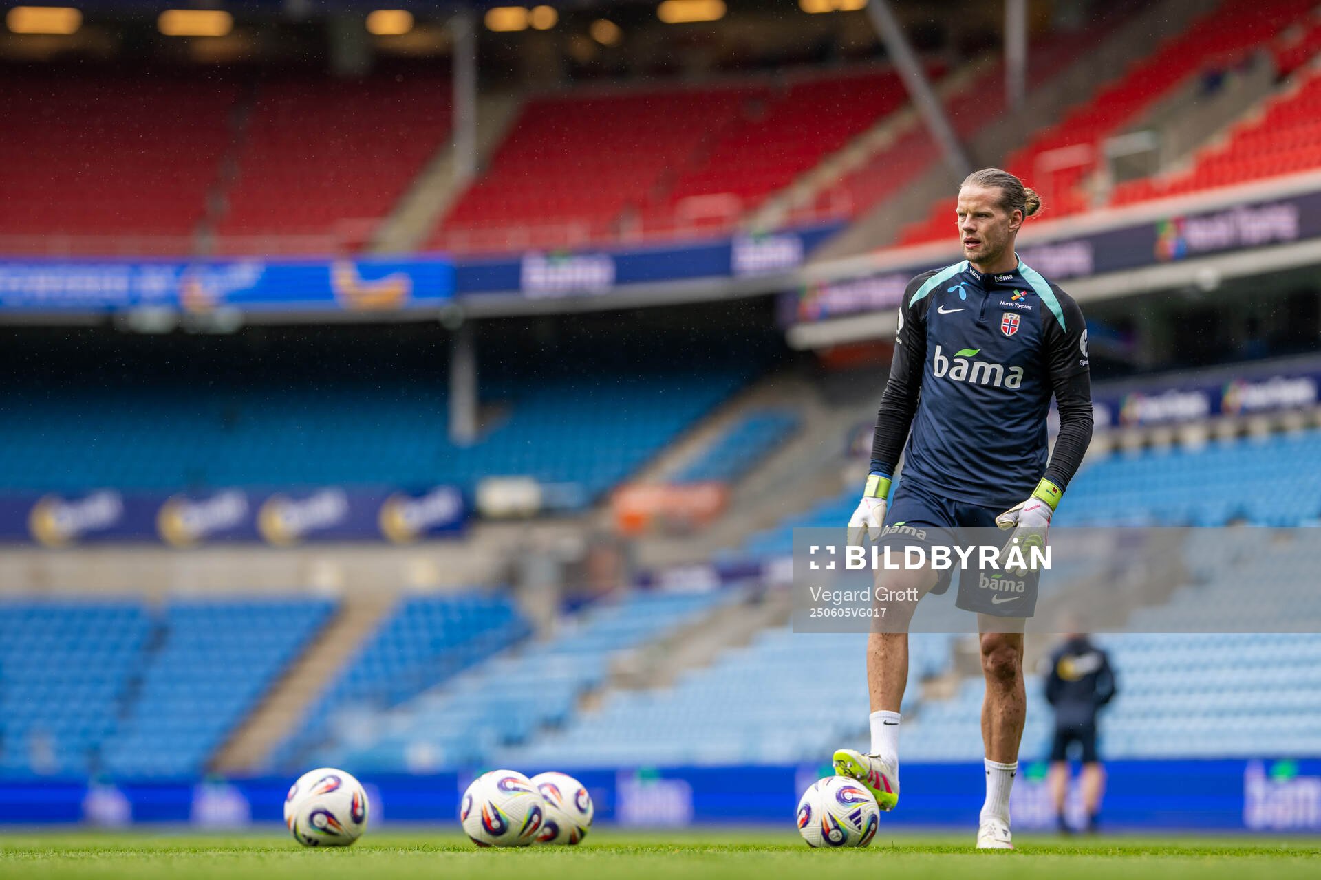 Goalkeeper Ørjan Håskjold Nyland of the Norwegian