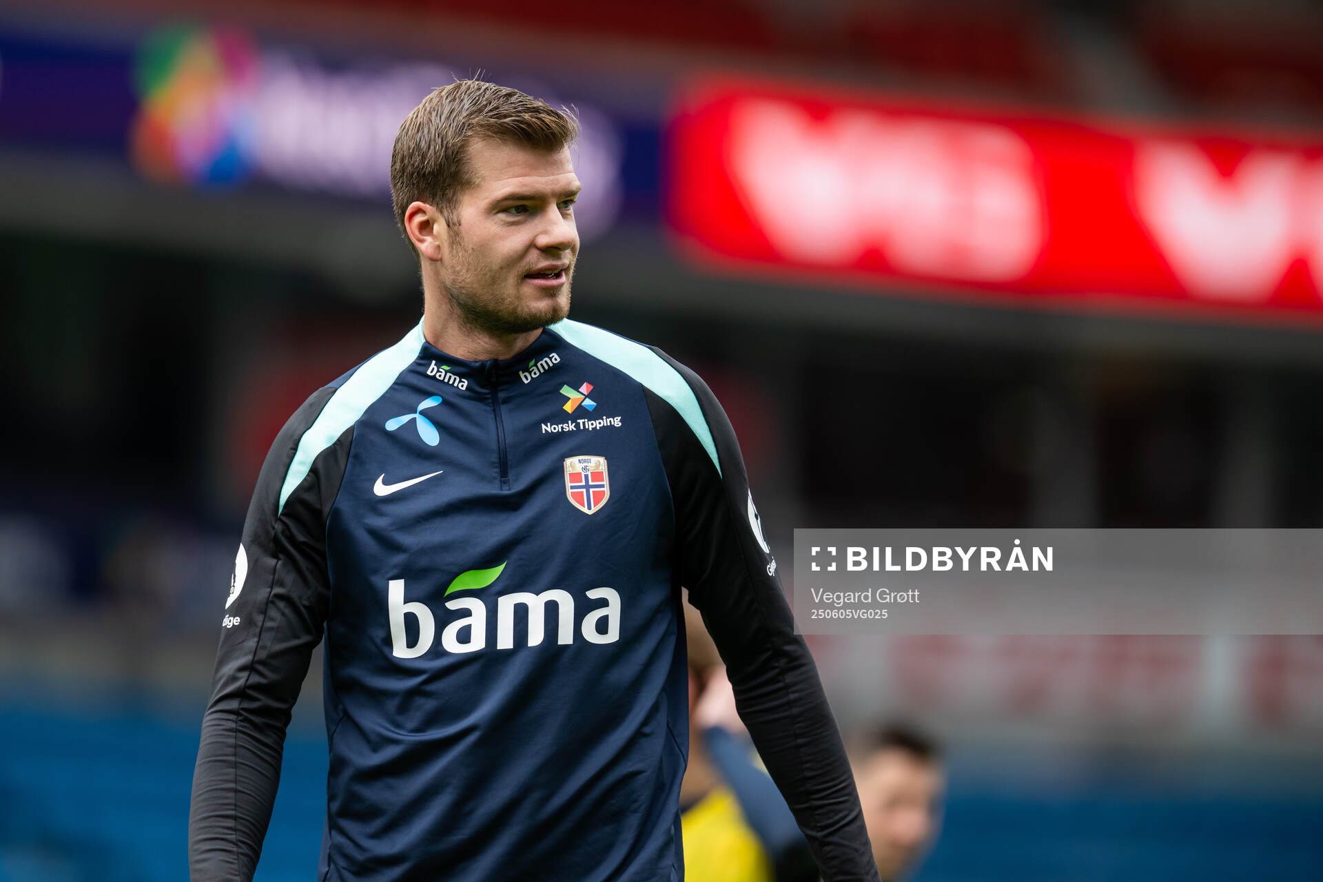 Alexander Sørloth of the Norwegian national football team