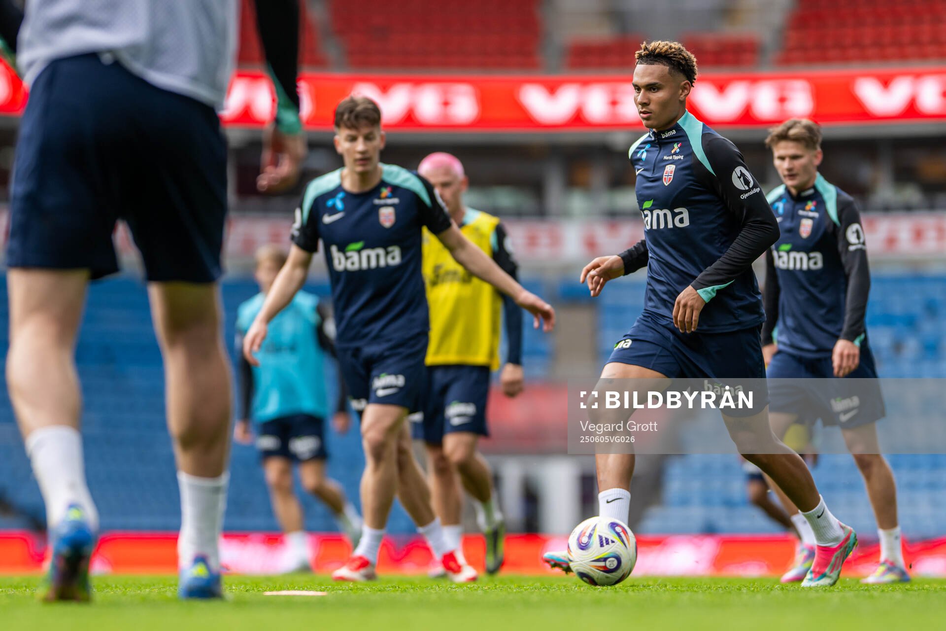 Antonio Nusa of the Norwegian national football team
