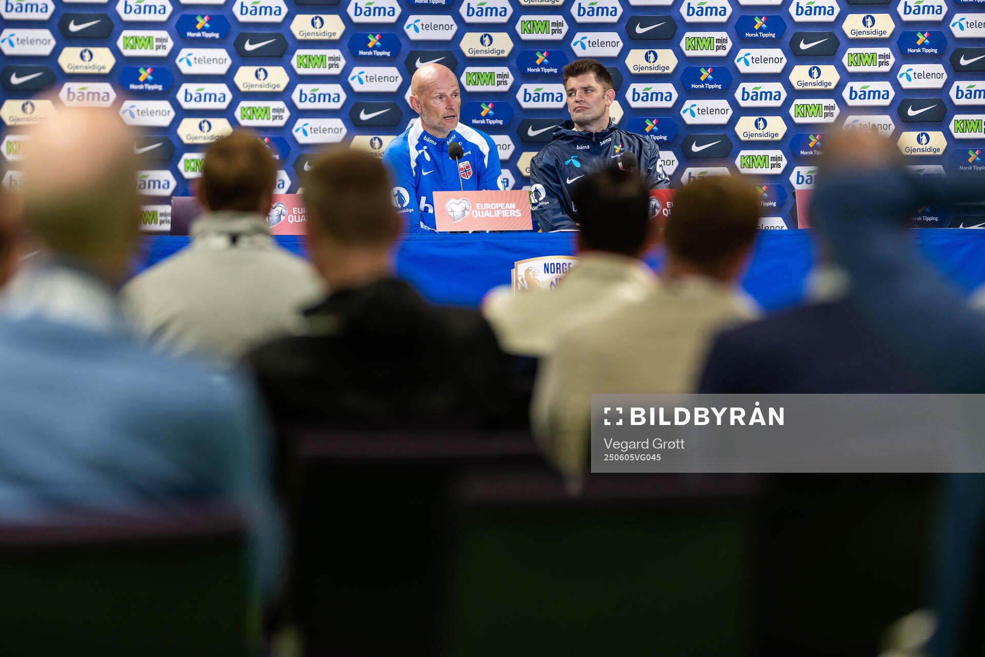 Head coach Ståle Solbakken and press officer Morten