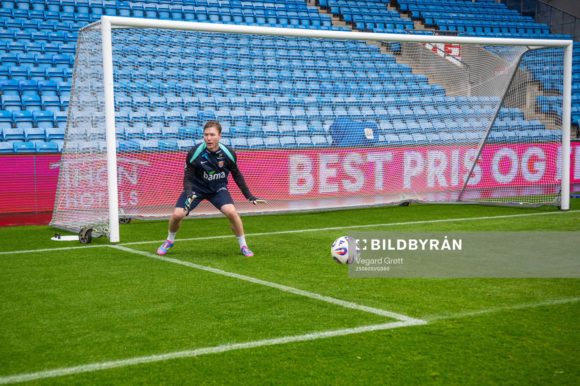 Goalkeeper Mathias Dyngeland of the Norwegian national