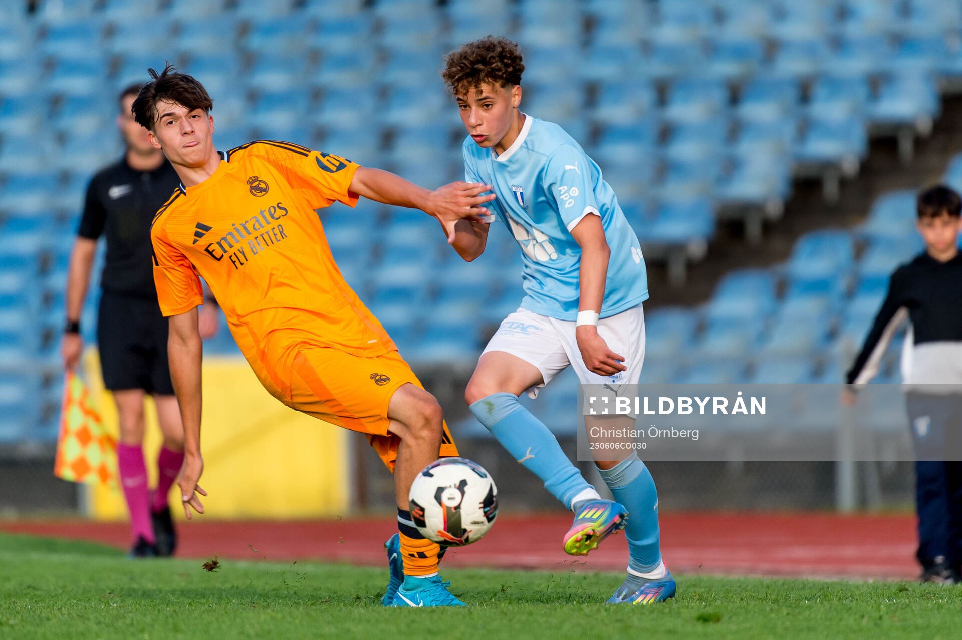 Real Madrids Hector Montero Rodriguez och Malmö FFs