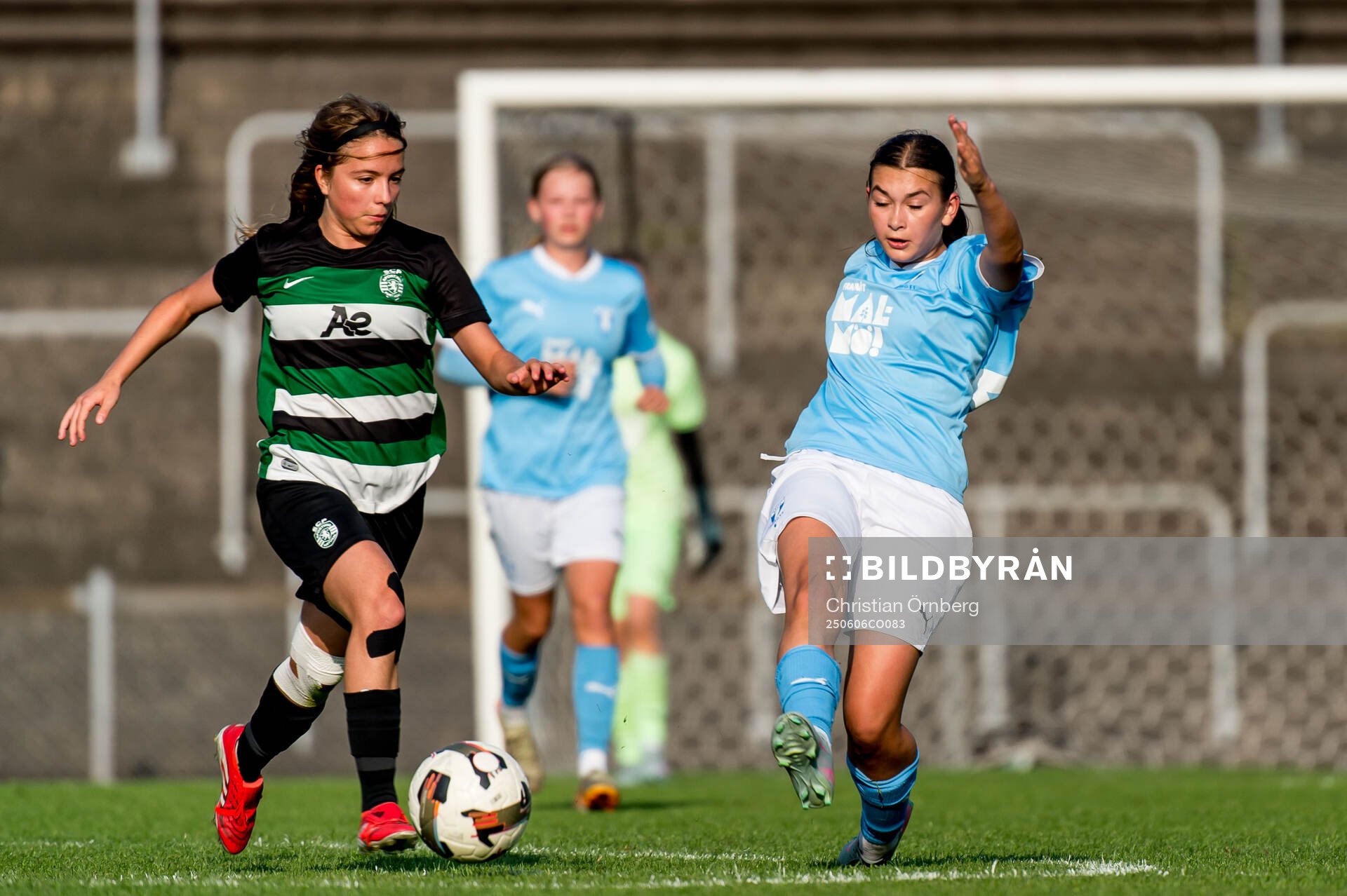 Sporting CPs Maria Cunha och Malmö FFs spelare