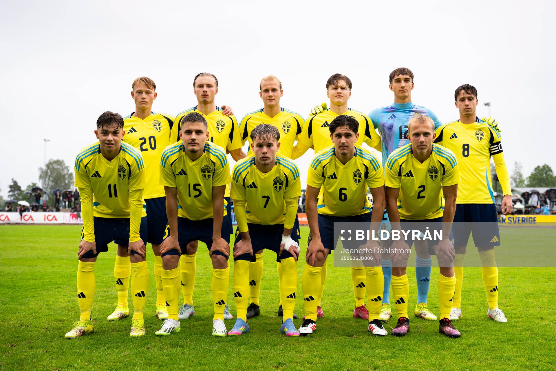 Sveriges startelva från vänster Alvin Nordin, Malte