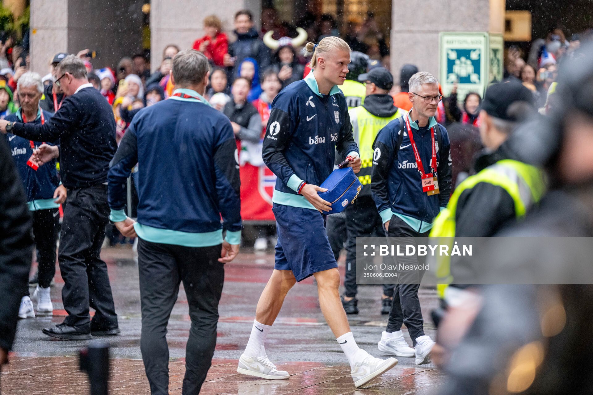 Erling Braut Haaland of Norway arrives
