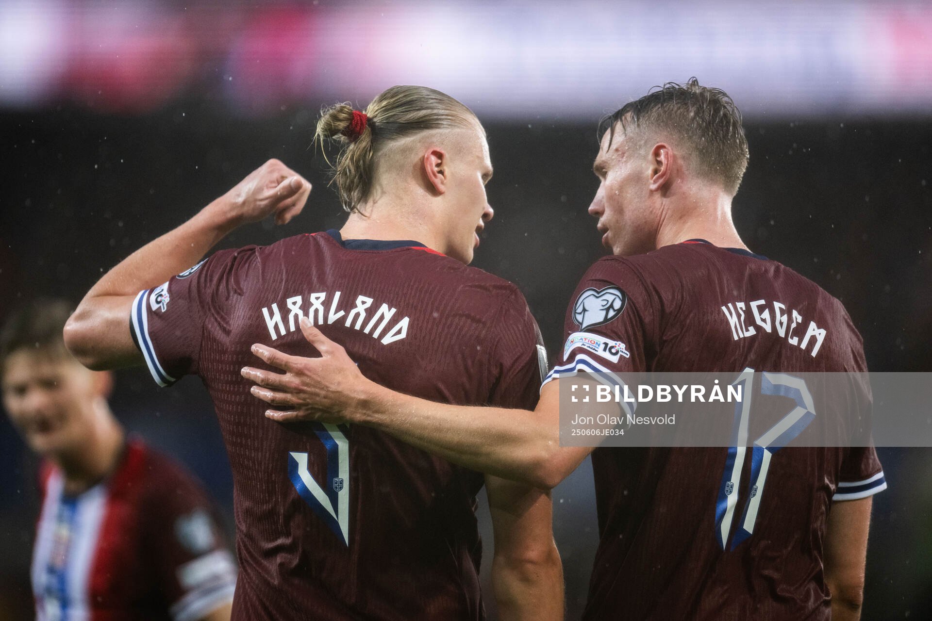 Erling Braut Haaland of Norway celebrates with Torbjørn