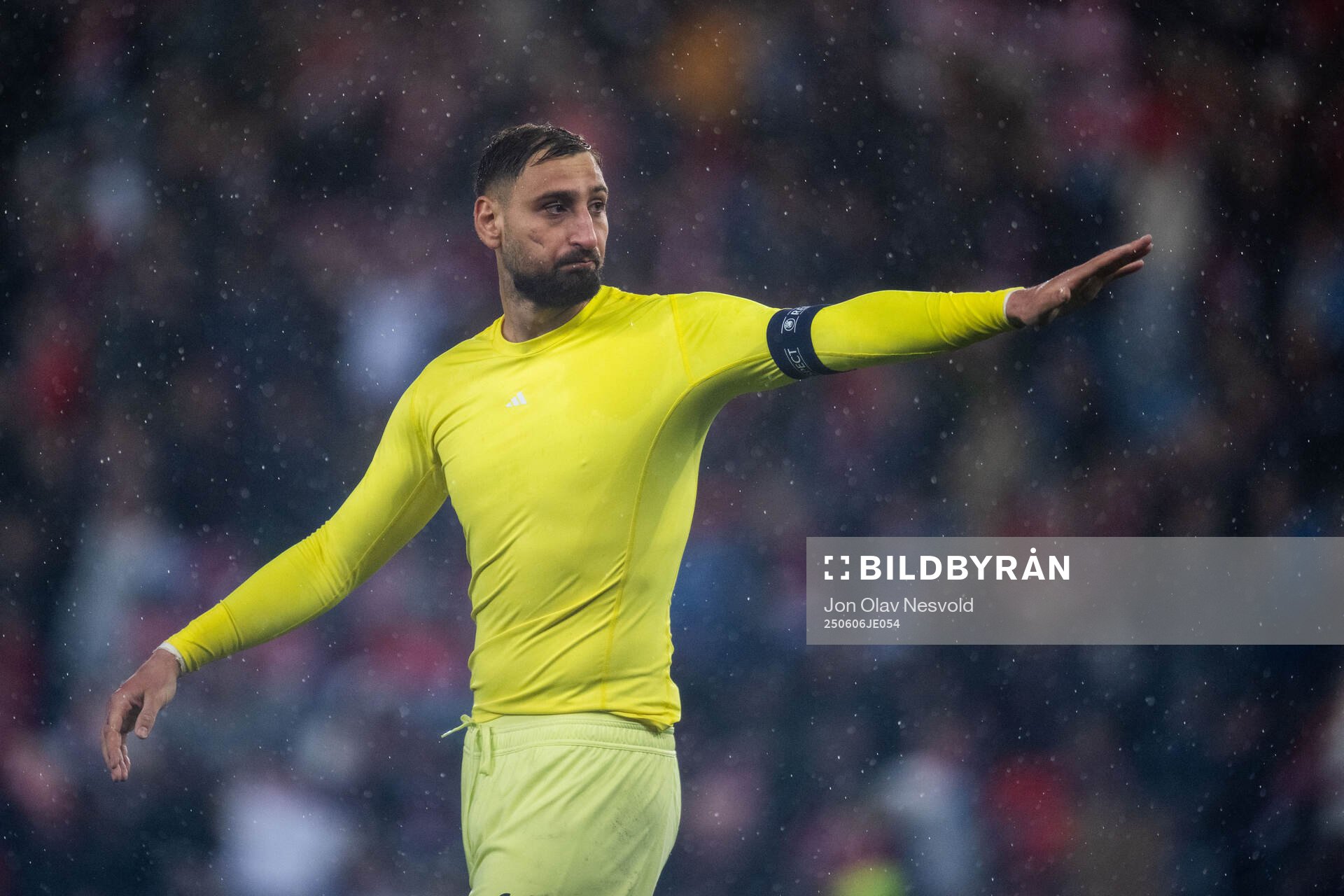 Goalkeeper Gianluigi Donnarumma of Italy looks dejected