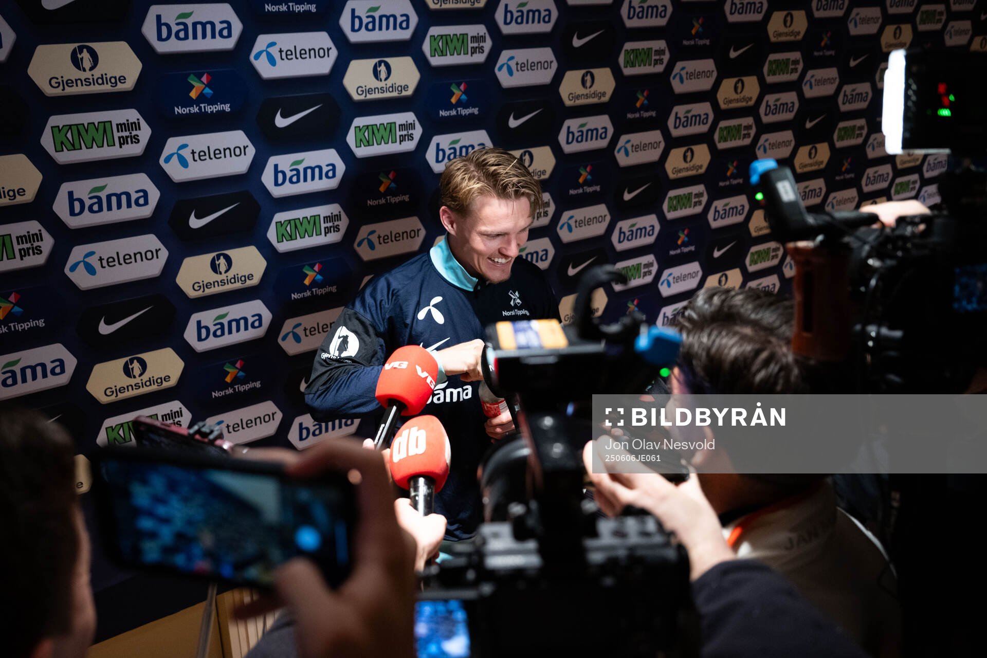 Martin Ødegaard of Norway in mixed zone