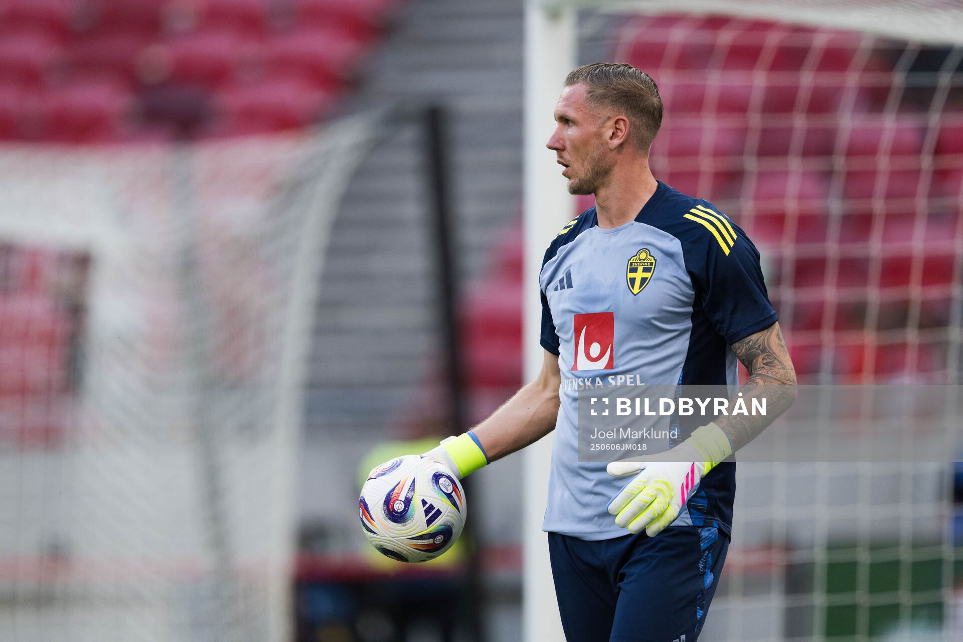 Goalkeeper Robin Olsen of Sweden
