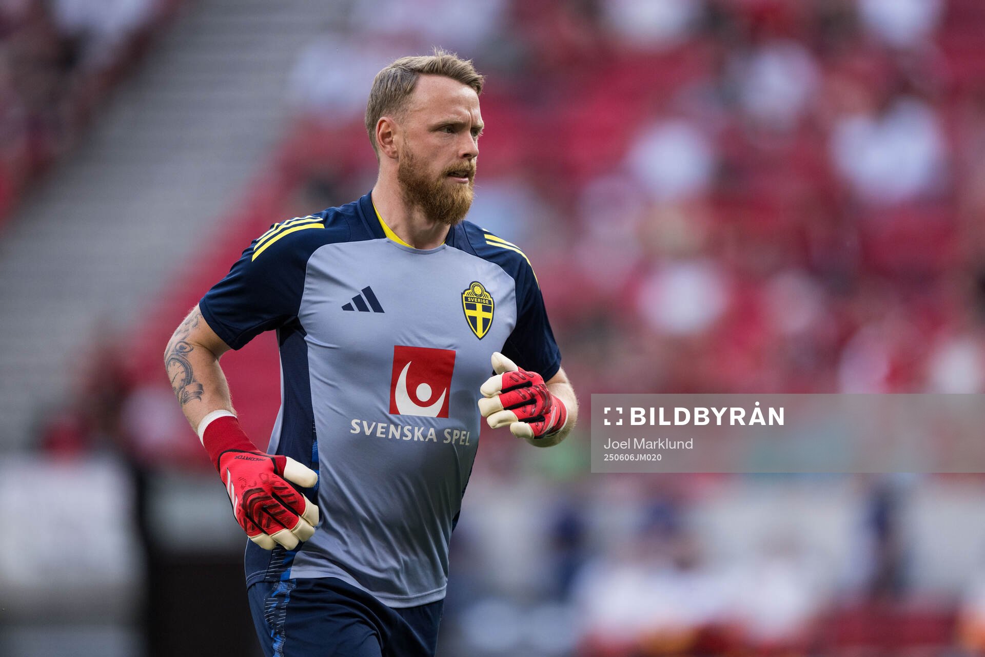Goalkeeper Viktor Johansson of Sweden