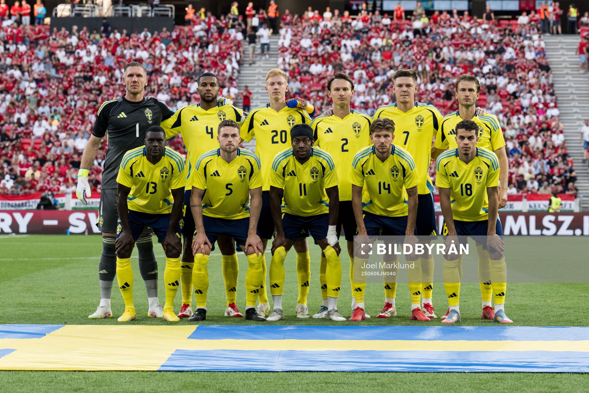 goalkeeper Robin Olsen, Isak Hien, Hugo Larsson, Hjalmar