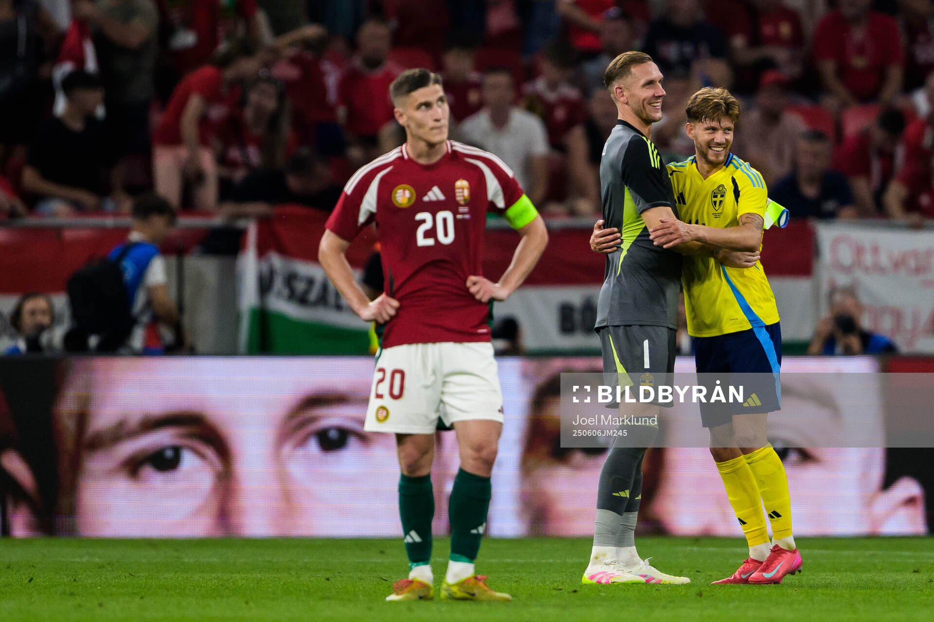 Roland Sallai of Hungary looks dejected as goalkeeper Robin