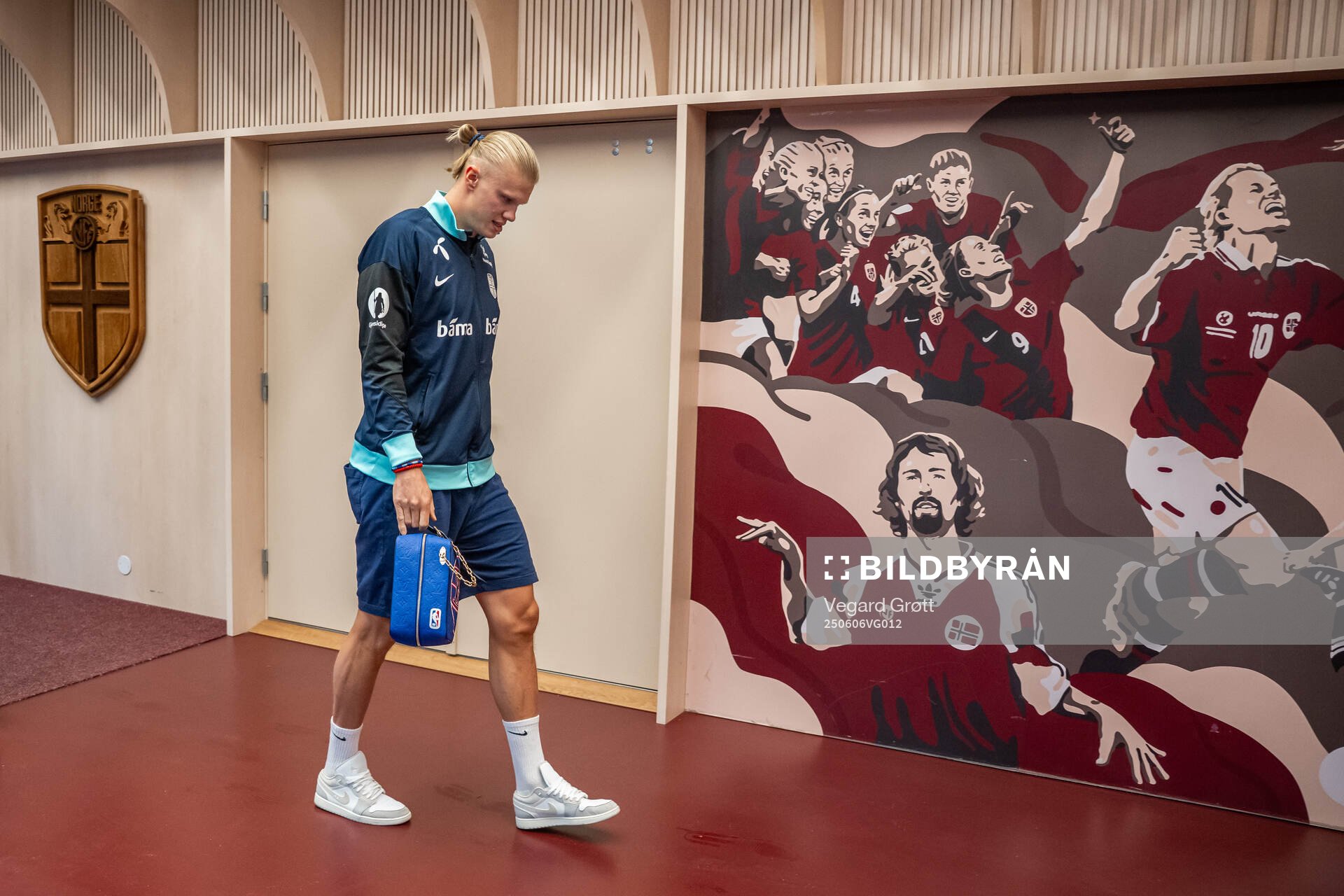 Erling Braut Haaland of Norway arrives