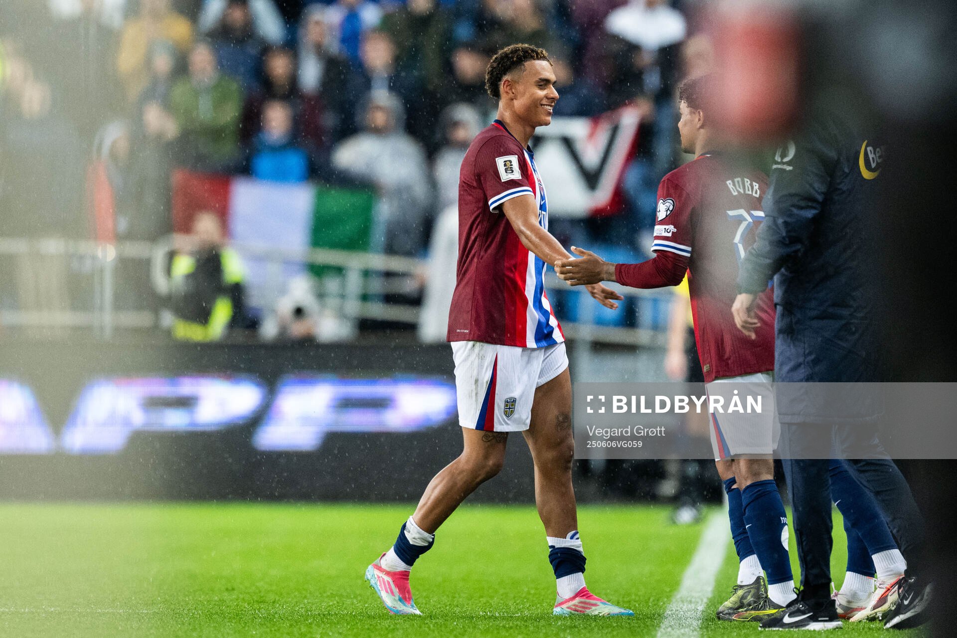 Antonio Nusa and Oscar Bobb of Norway