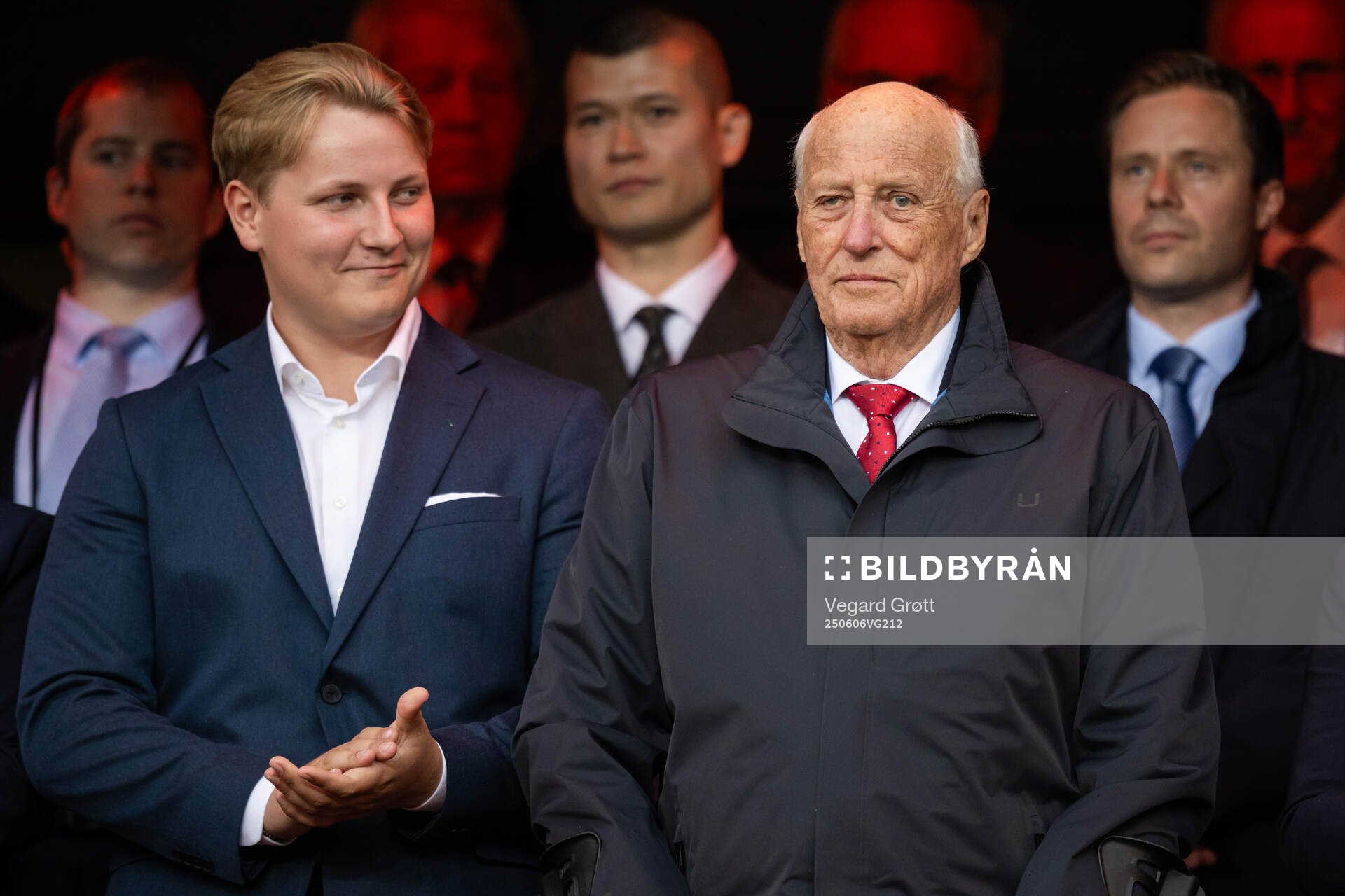 Prince Sverre Magnus and King Harald V of Norway in the