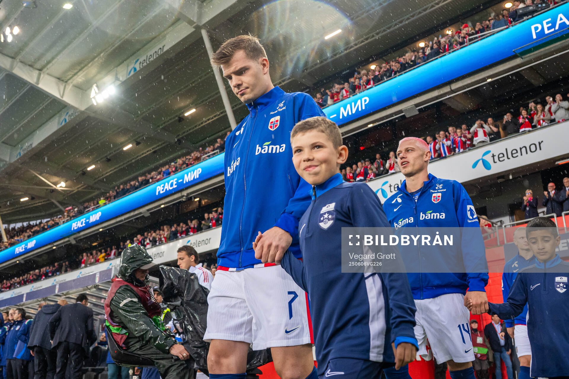 Alexander Sørloth of Norway enters the pitch