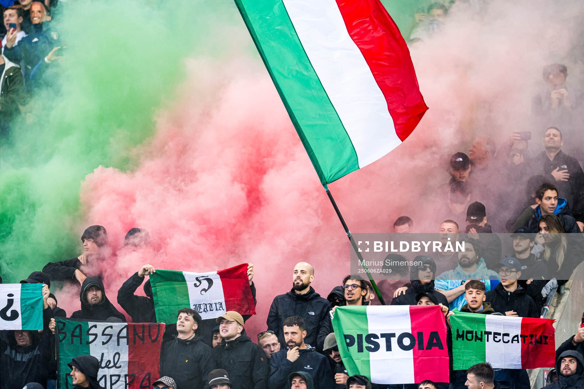 Spectators in the stands
