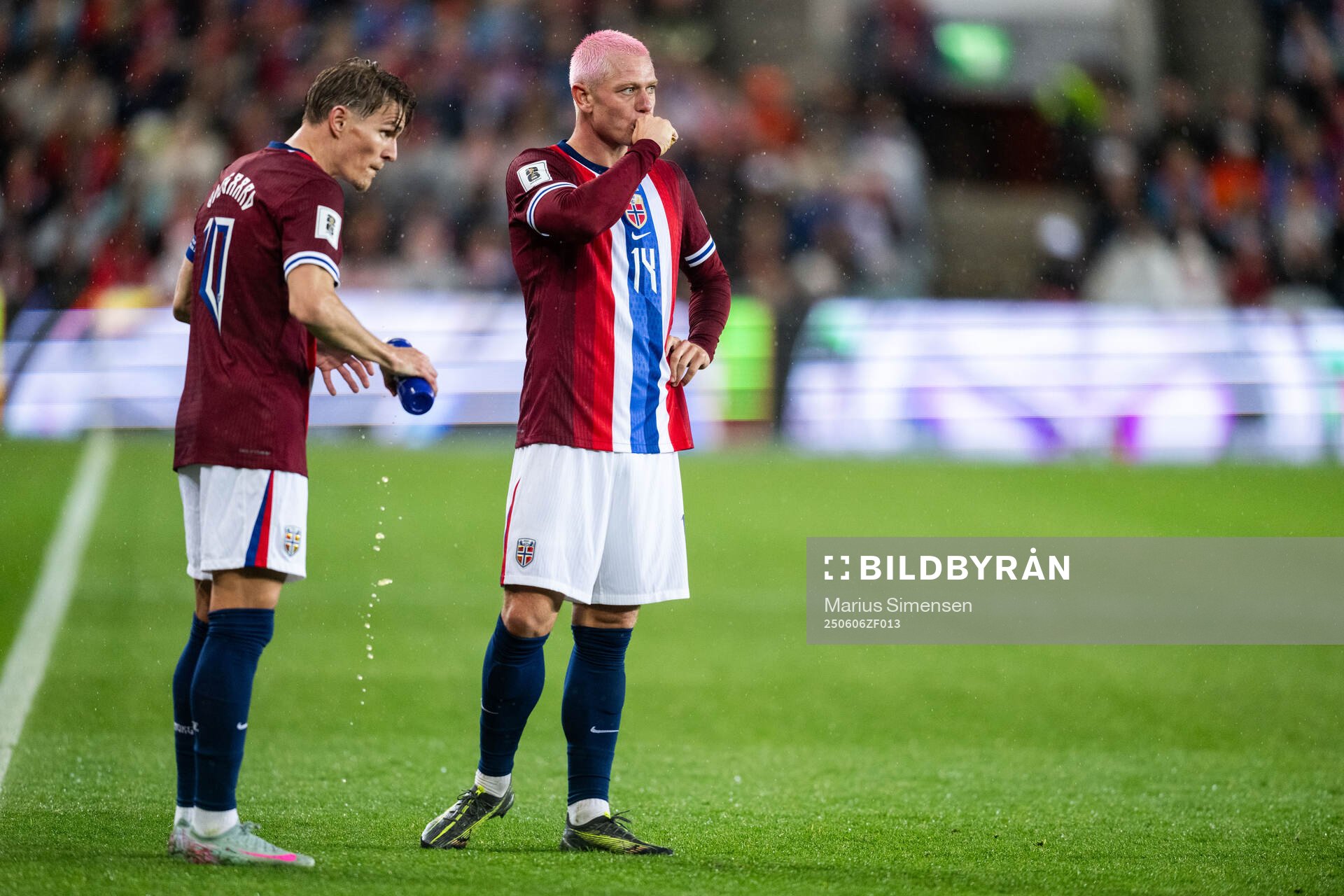 Martin Ødegaard and Julian Ryerson of Norway