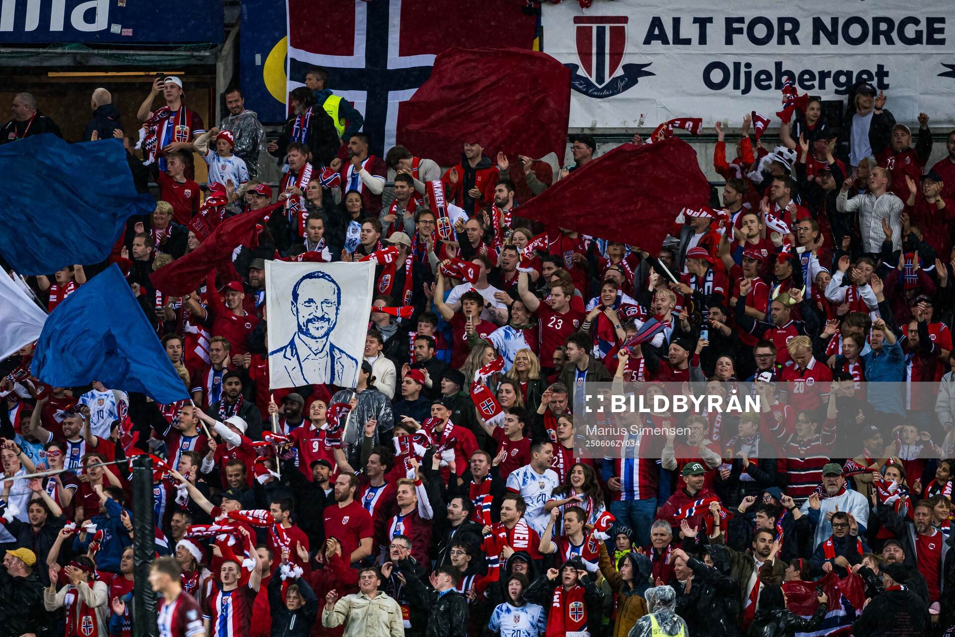 Spectators in the stands