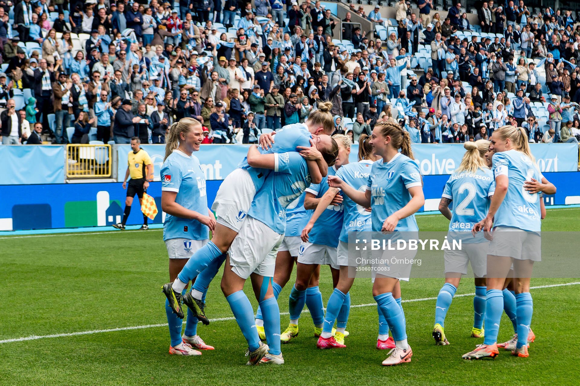 Malmö FFs Sara Kanutte Sørensen Fornes jublar