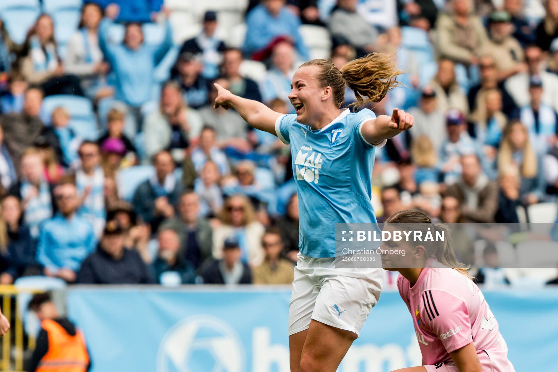 Malmö FFs Sara Kanutte Sørensen Fornes jublar och