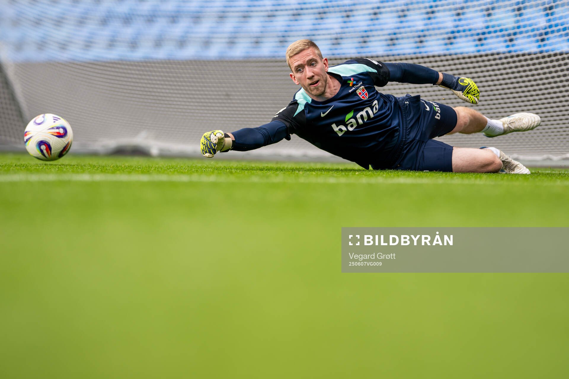 Goalkeeper Egil Selvik of the Norwegian national football
