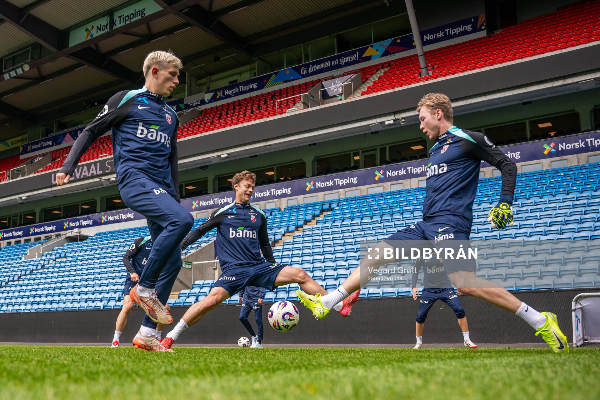 Marcus Holmgren Pedersen, Felix Horn Myhre and goalkeeper