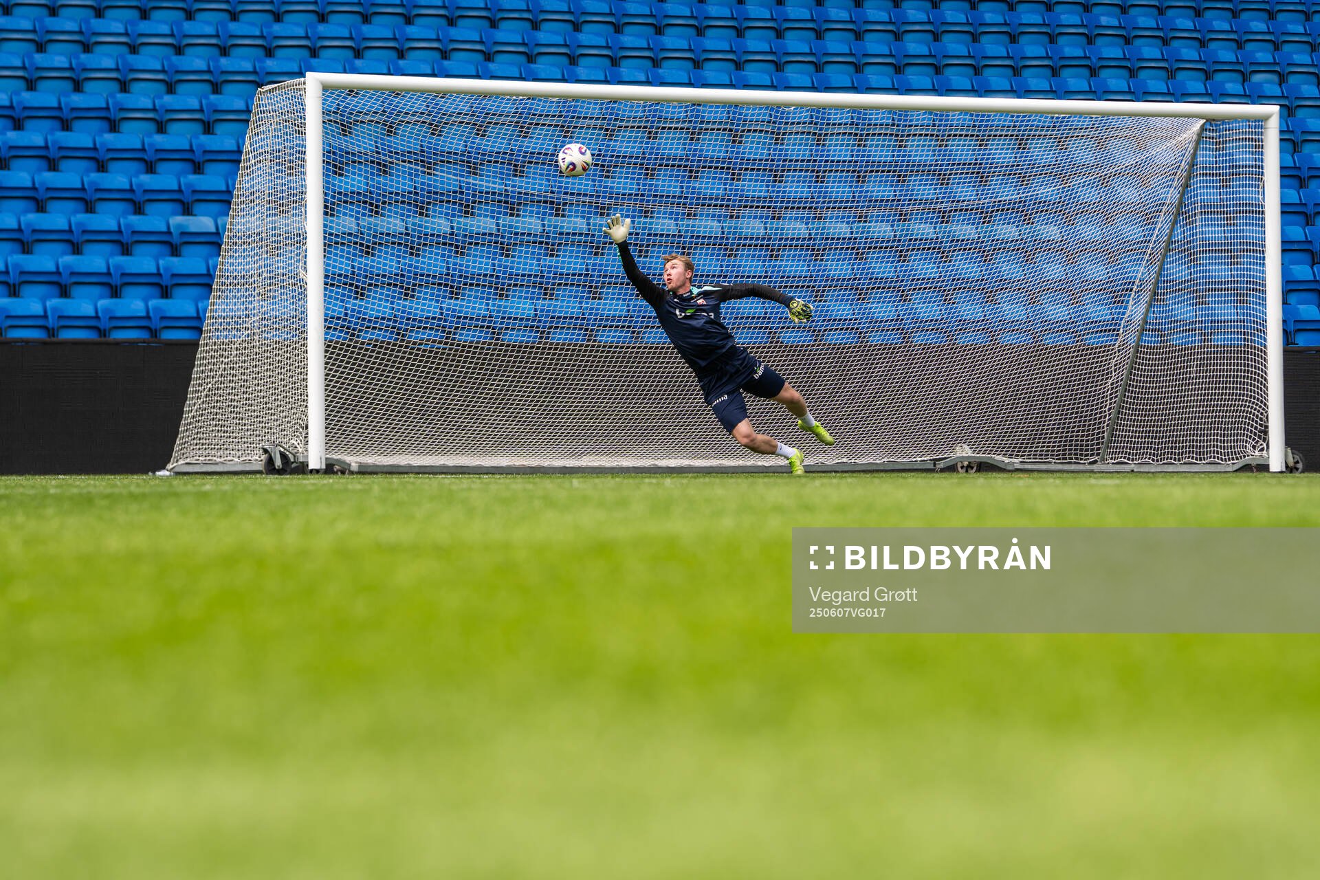 Goalkeeper Mathias Dyngeland of the Norwegian national