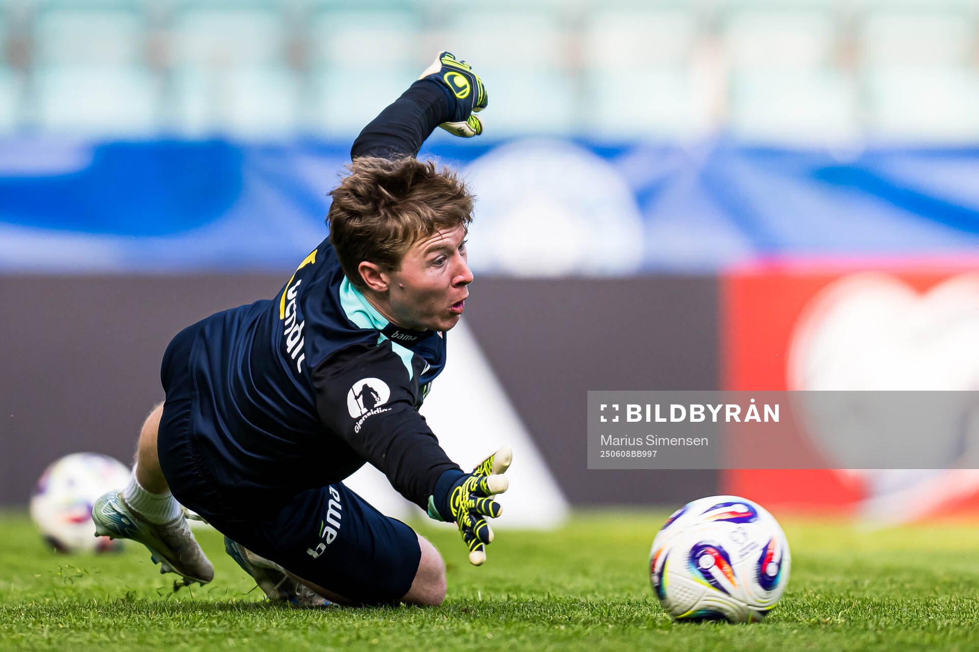Goalkeeper Mathias Dyngeland of the Norwegian national