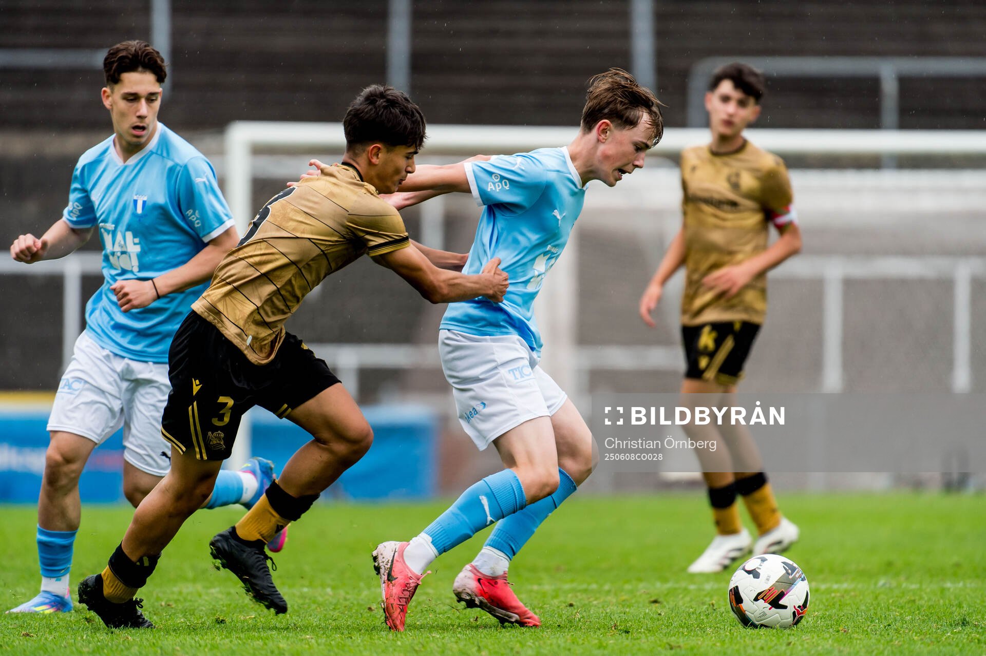 Real Sociedads Xanet De Lucas och Malmö FFs Oskar Åkewall