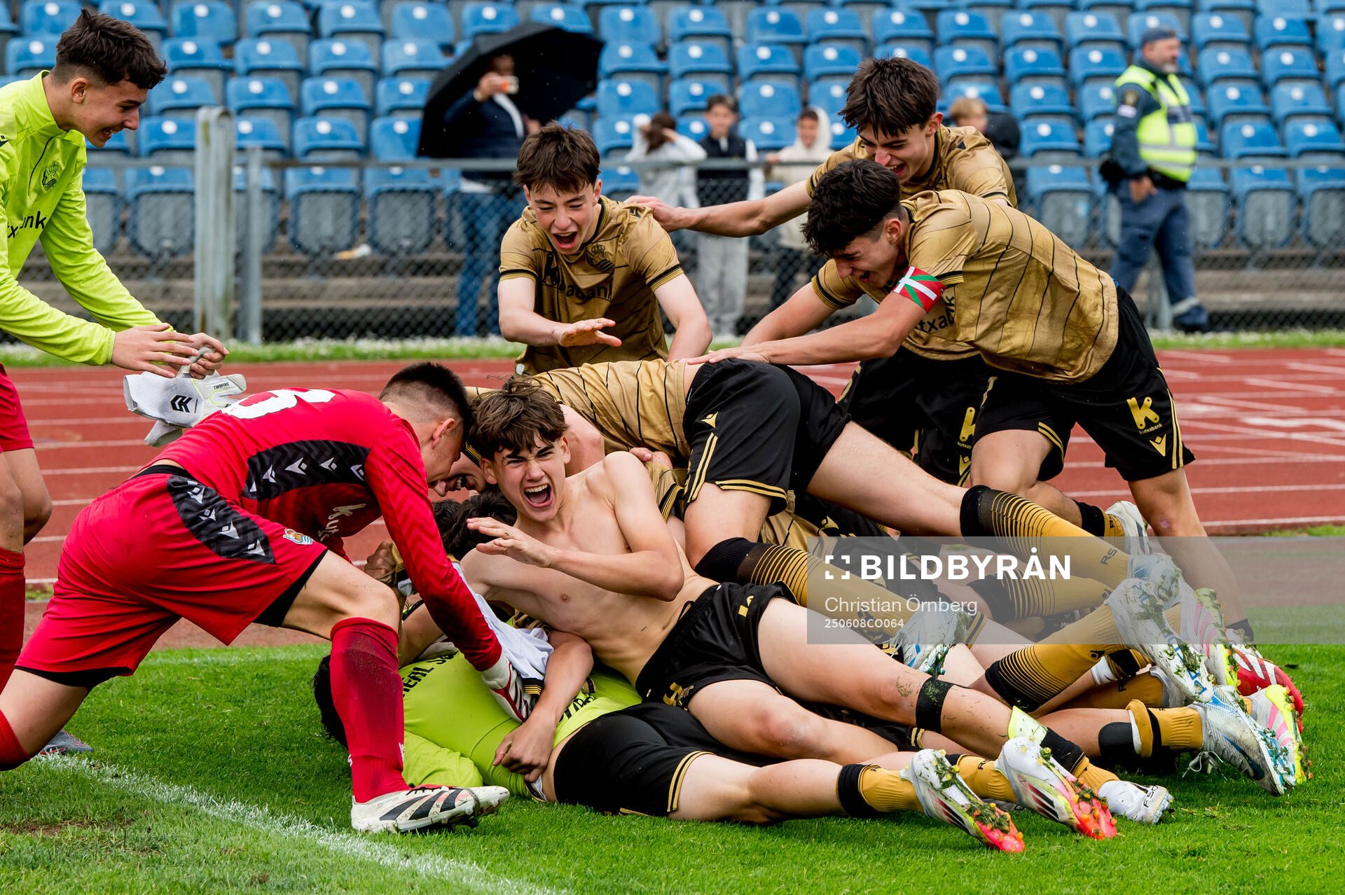 Real Sociedads spelare jublar