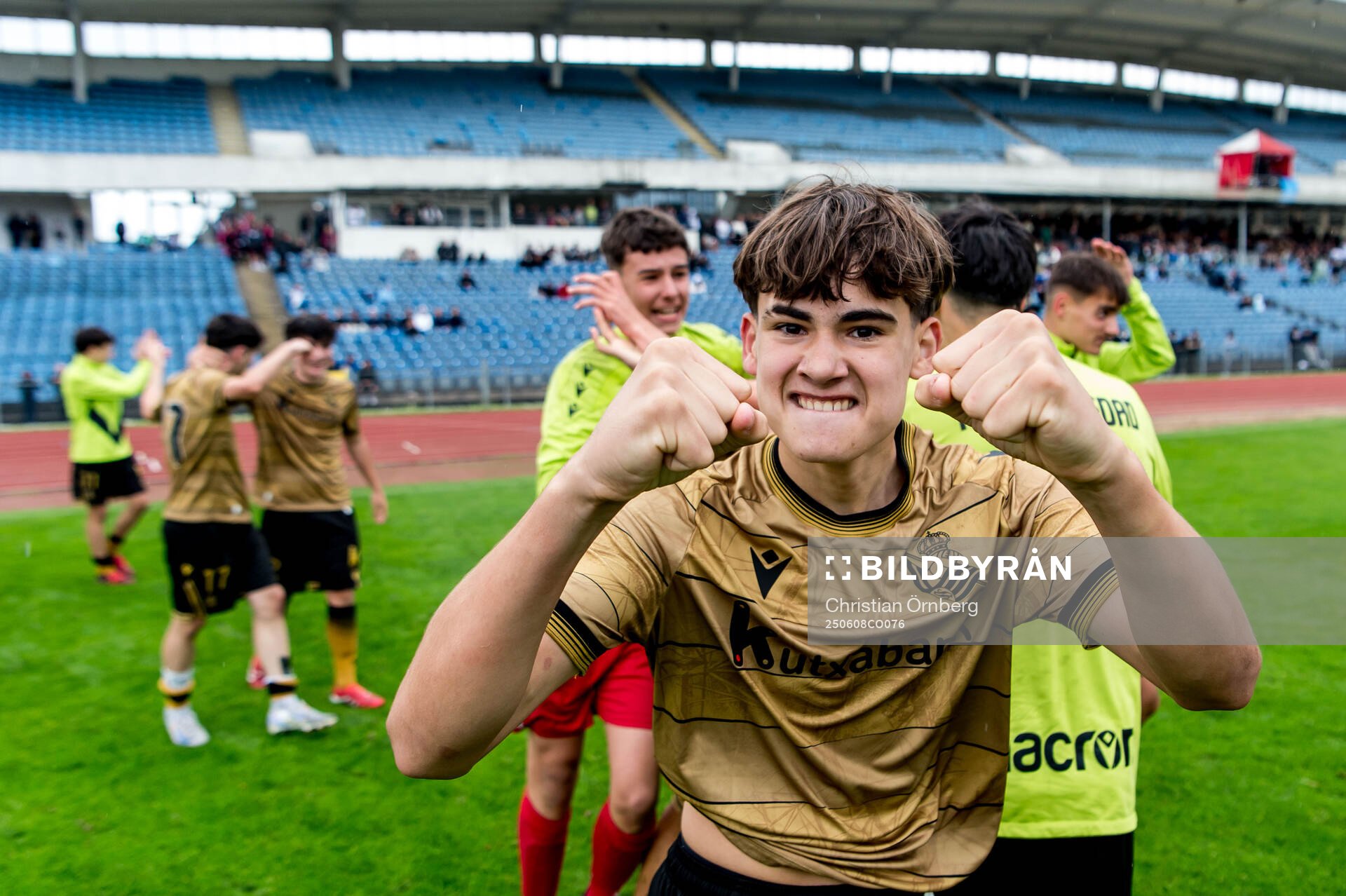 Real Sociedads spelare jublar